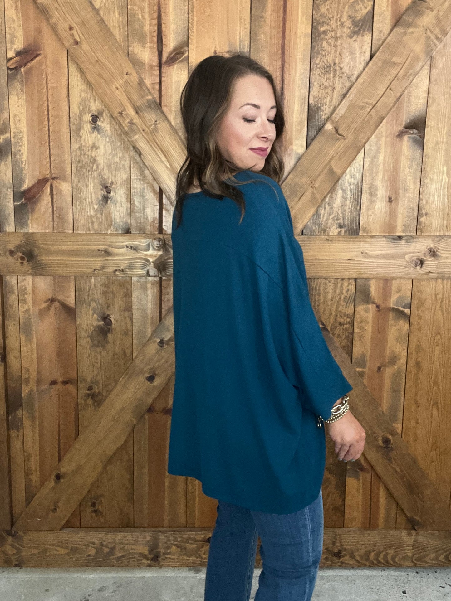 Weekend Plans Top - D.Teal