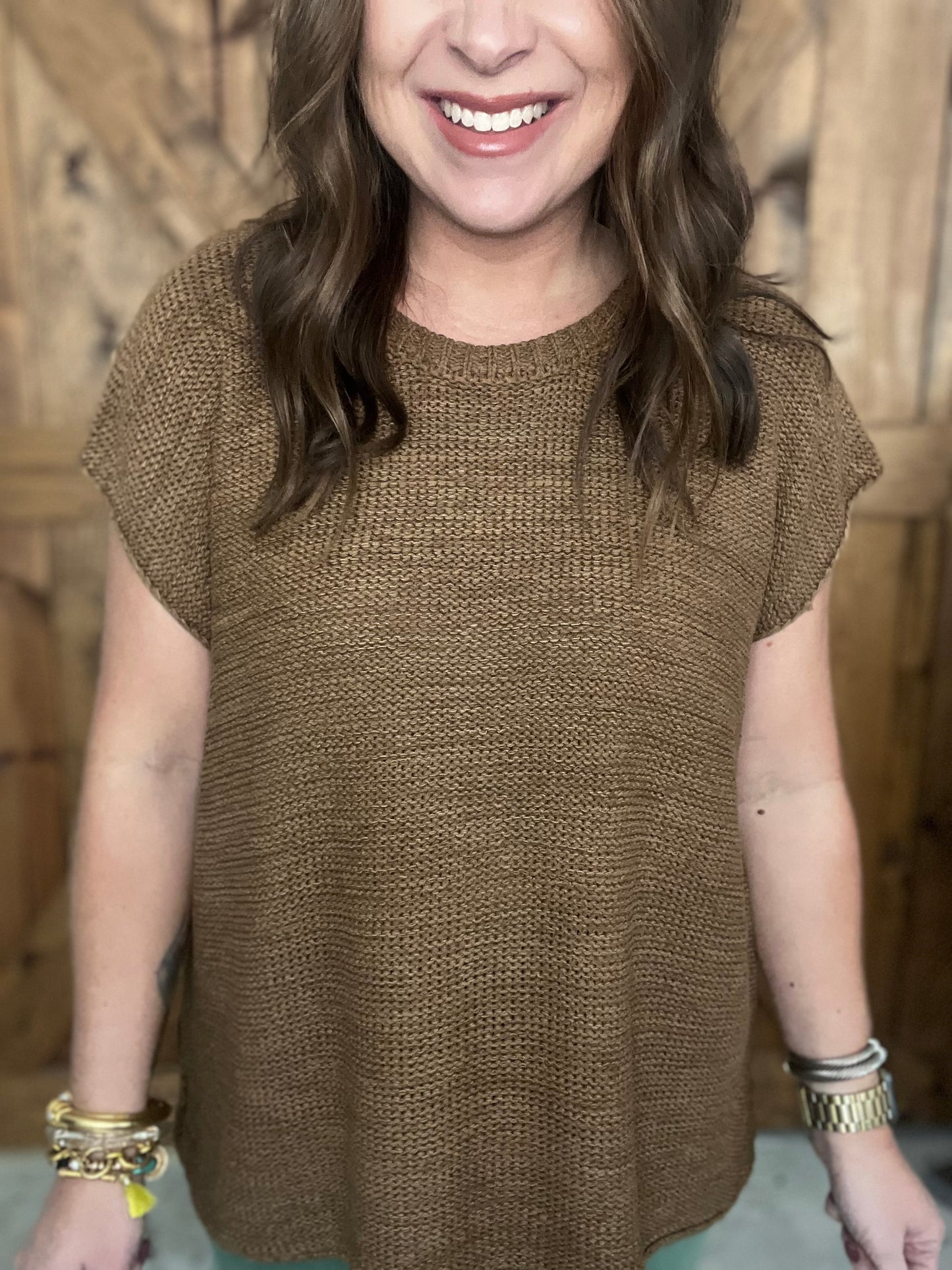 Autumn Breeze Top - Deep Camel
