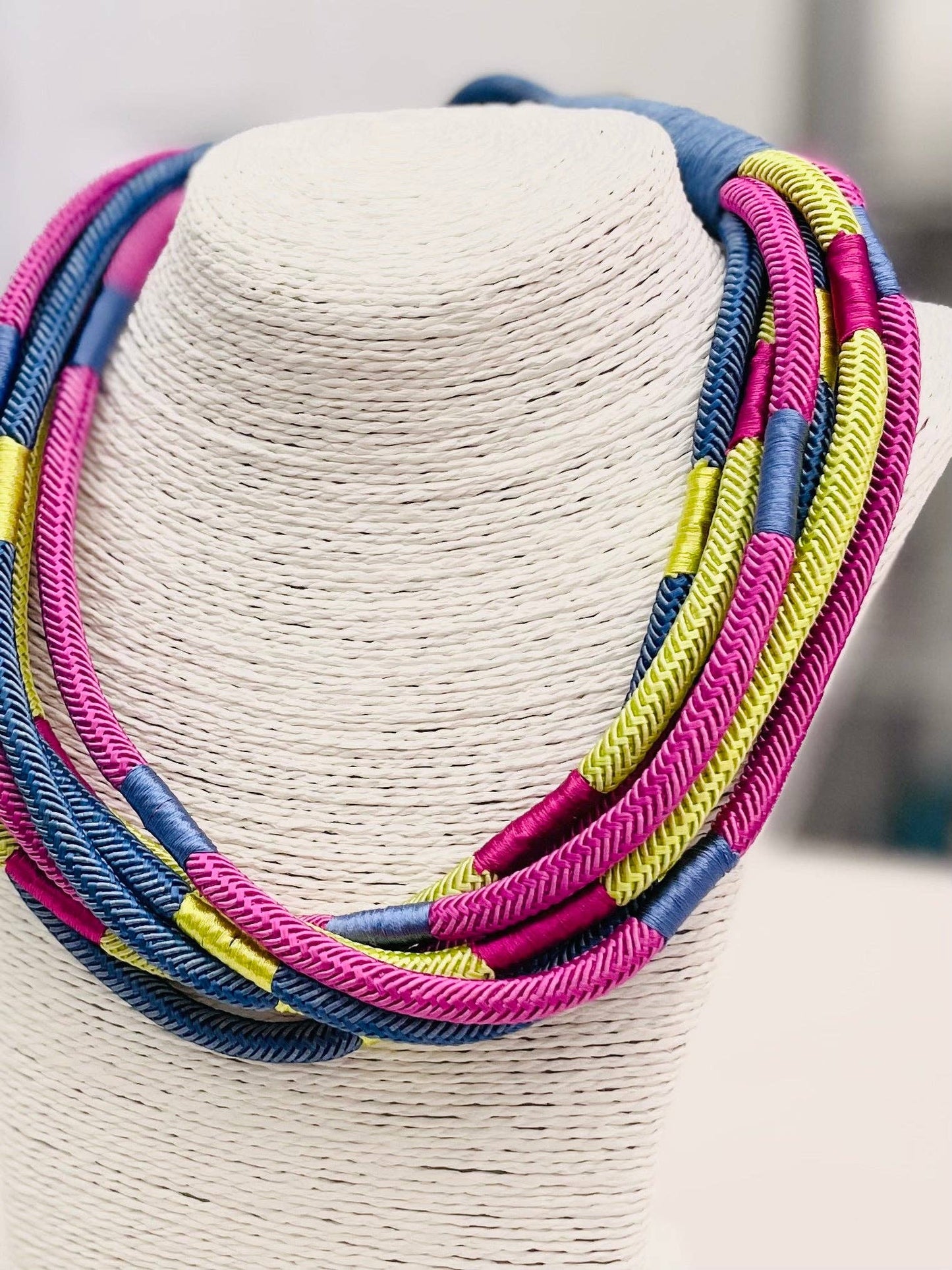 Slub Necklace - Periwinkle Multi