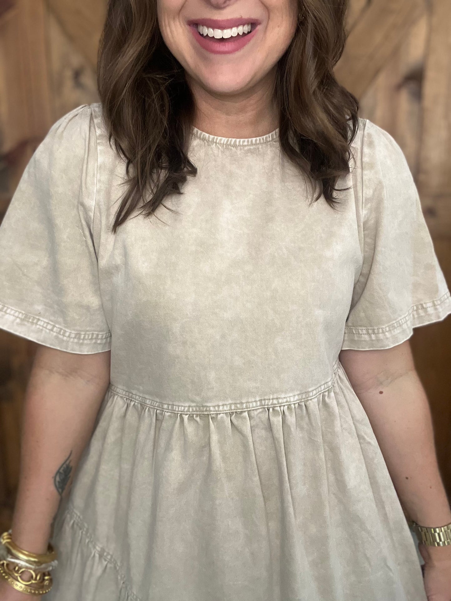 Seasons Fade Dress - Khaki
