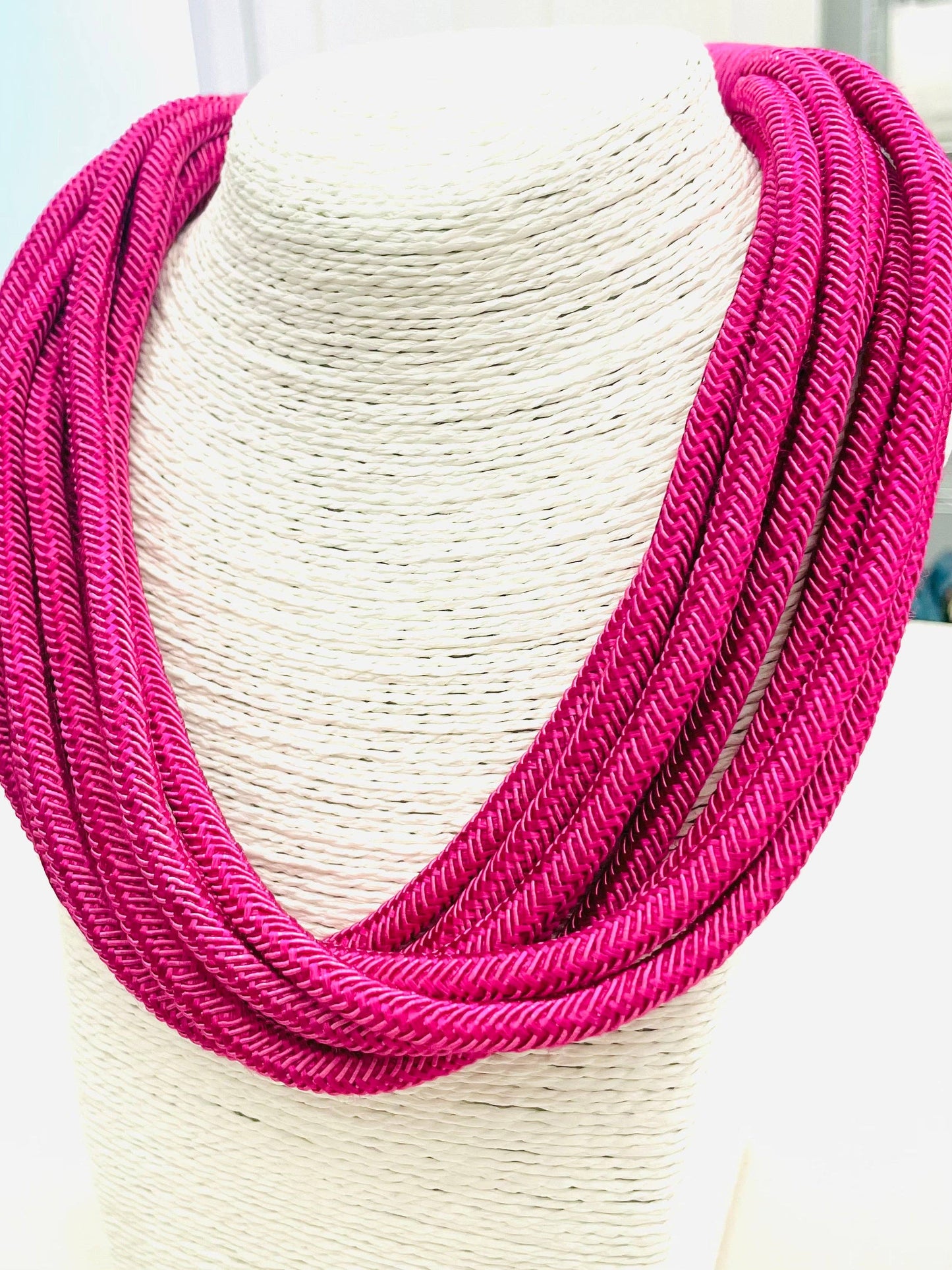Slub Necklace - Magenta