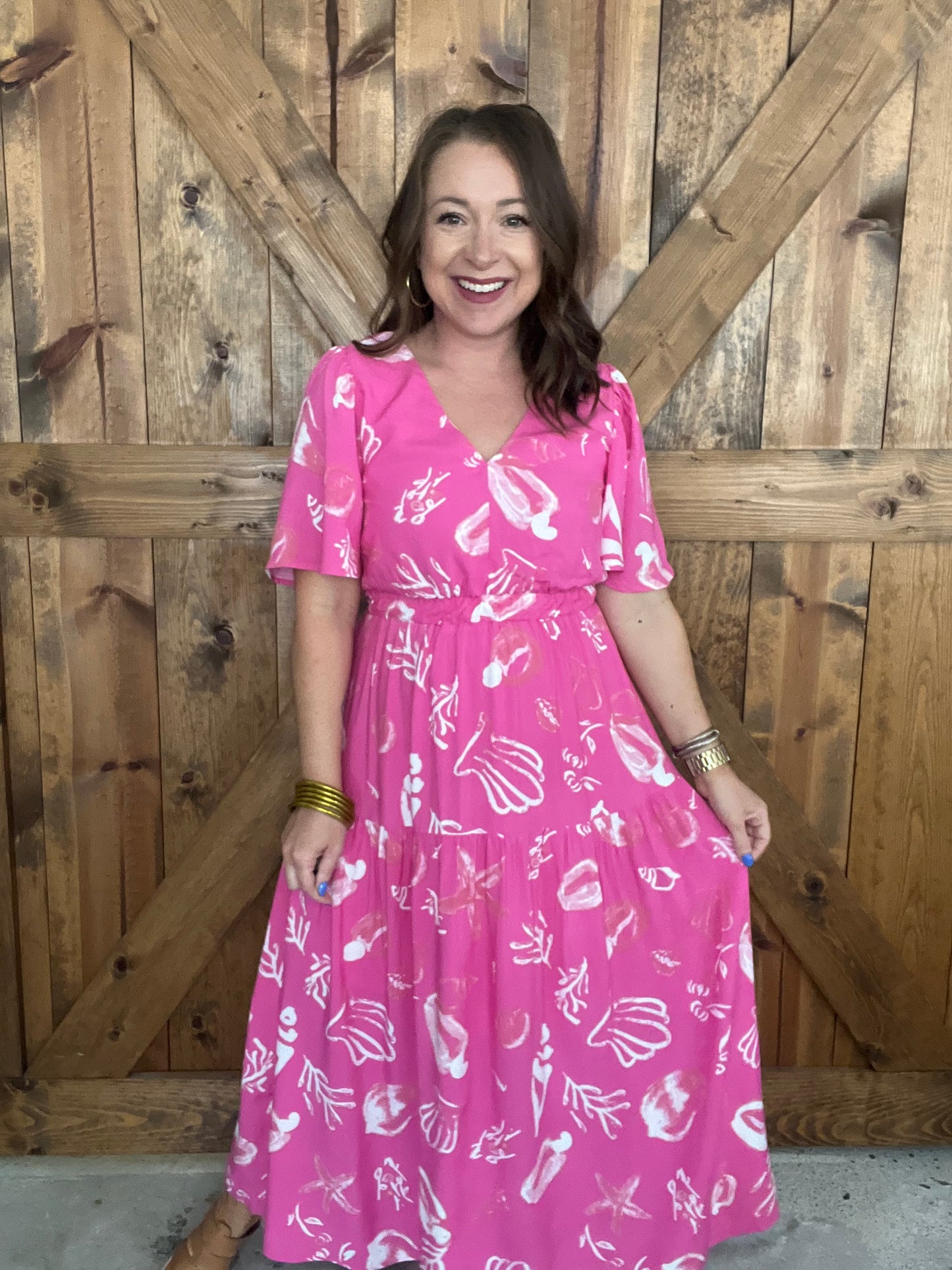 Boat Drinks Dress - Pink