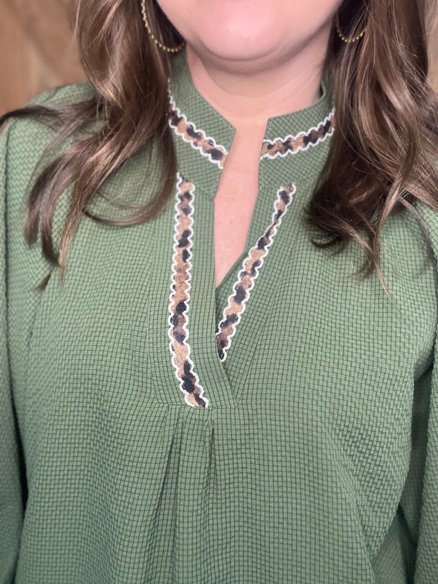 A Touch of Wild Top - Olive