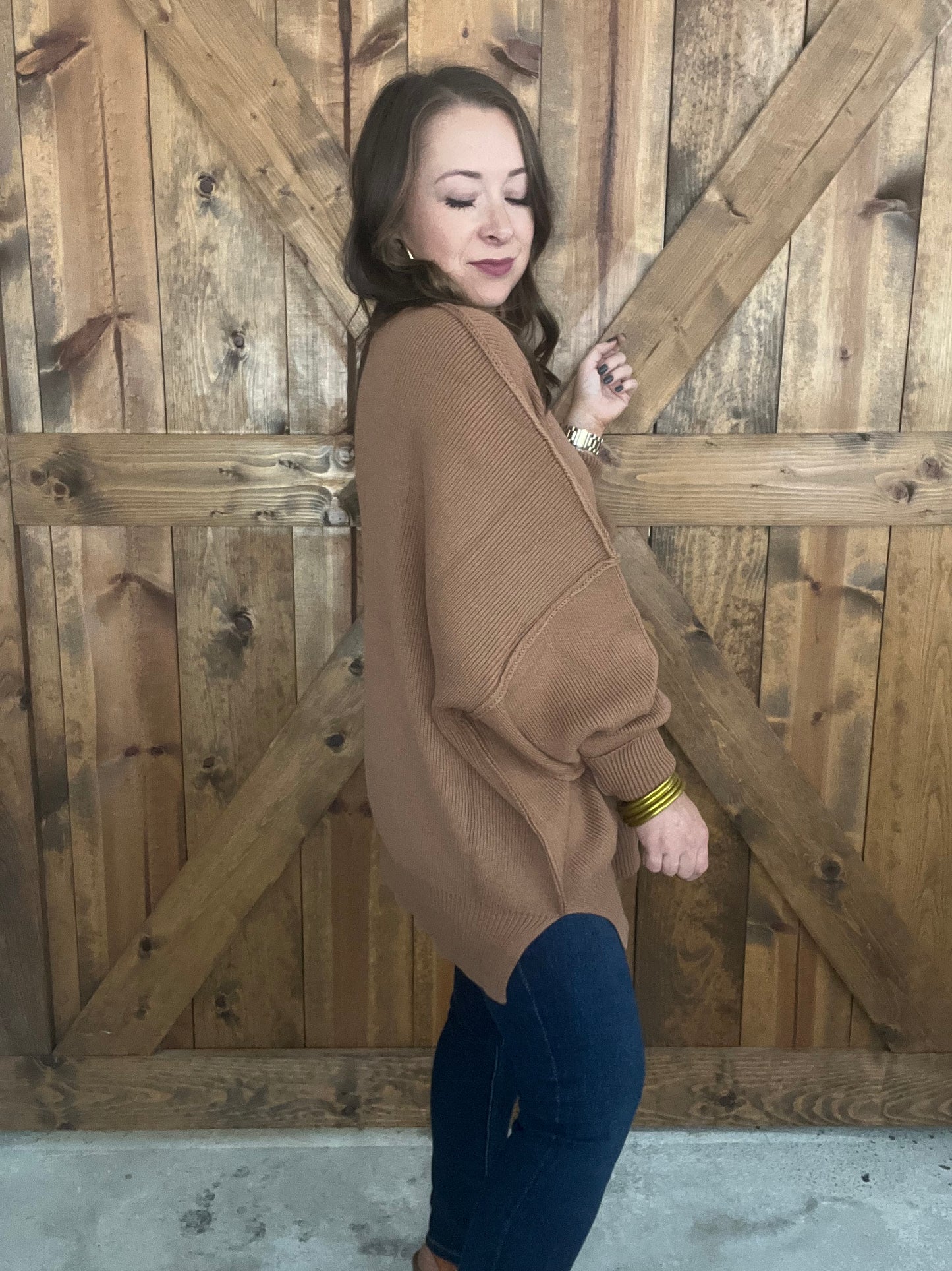 Snuggle Season Sweater - Camel