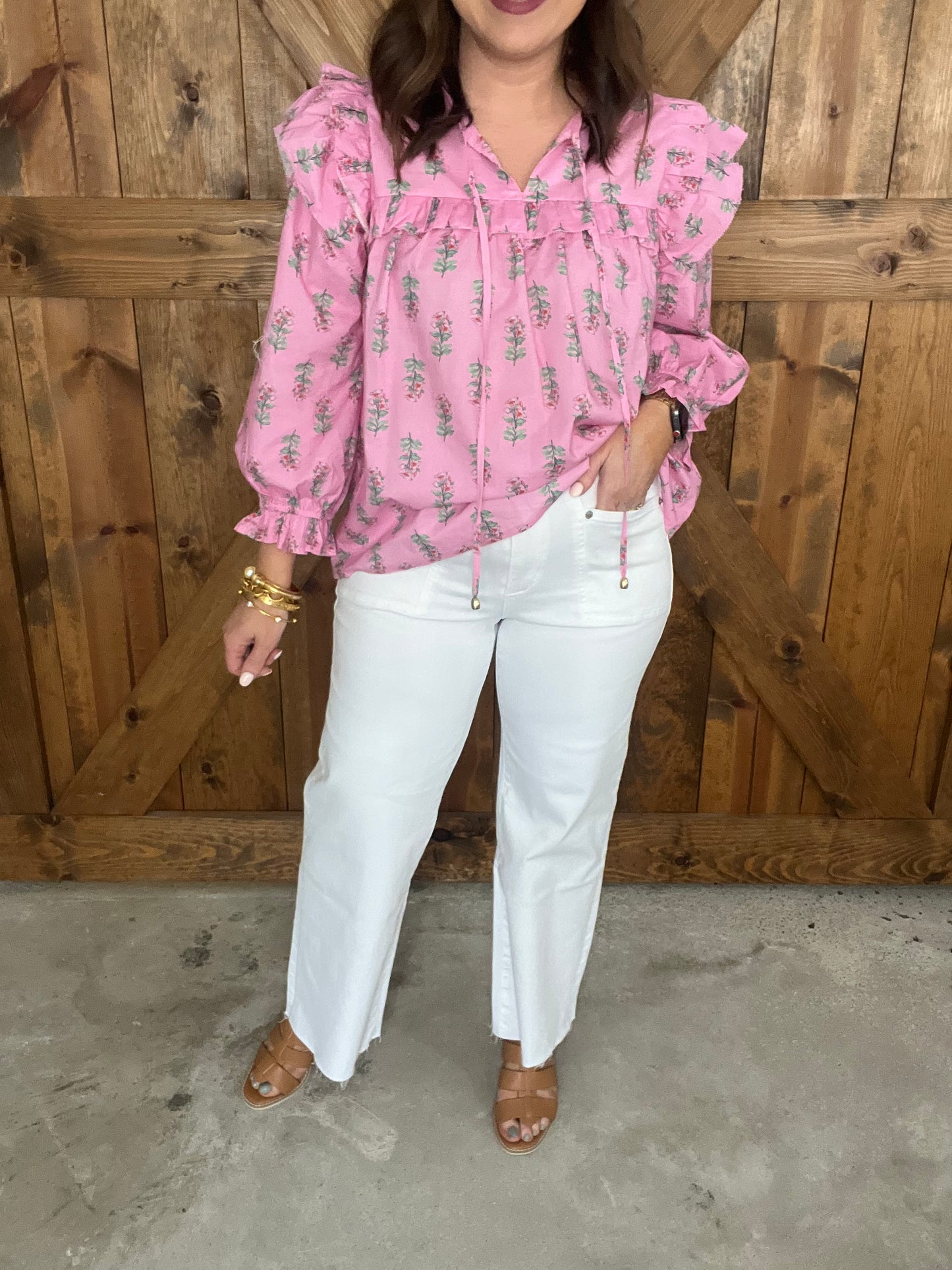 High Rise Wide Leg Denim - White