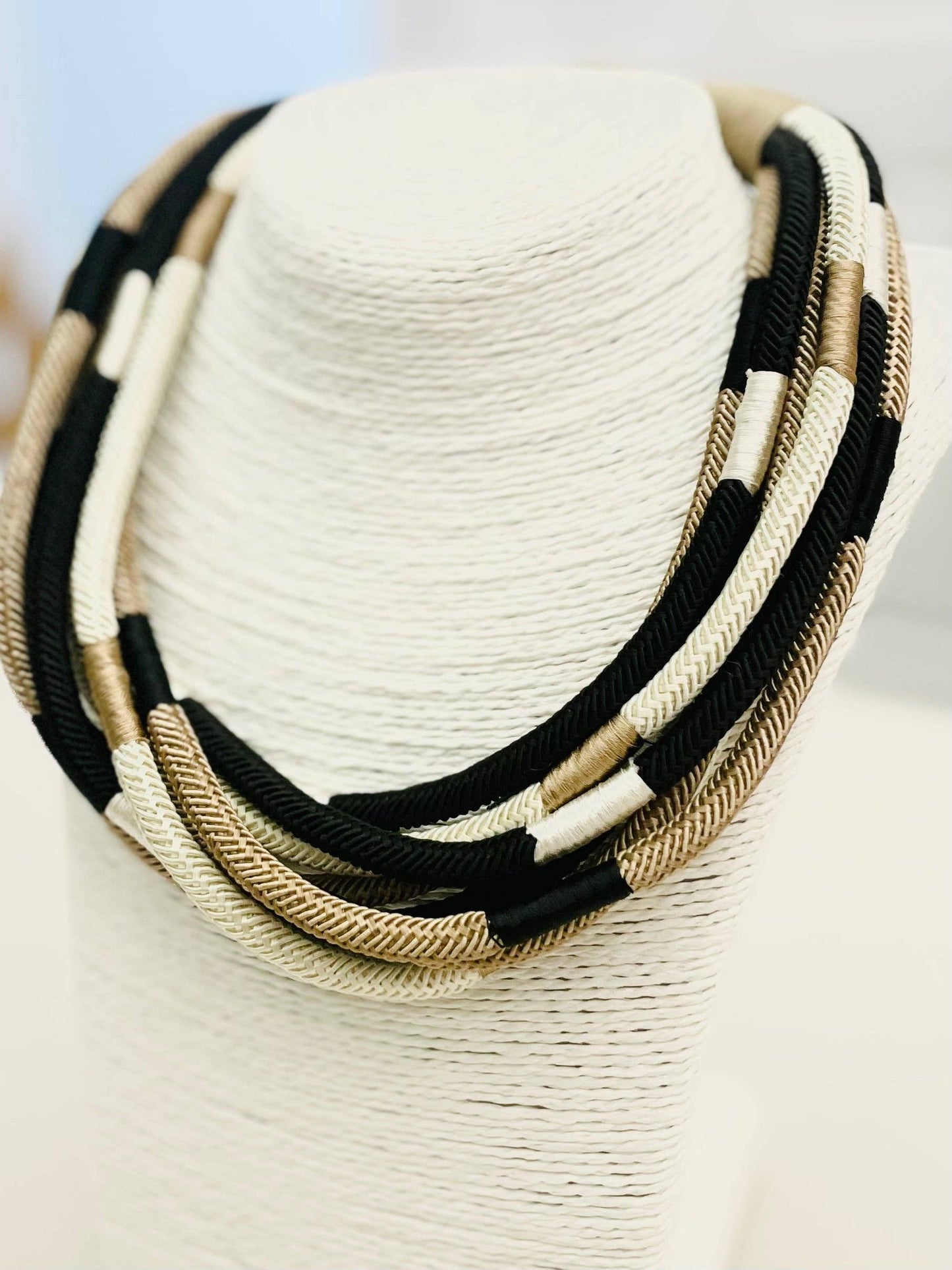 Slub Necklace - Black Multi