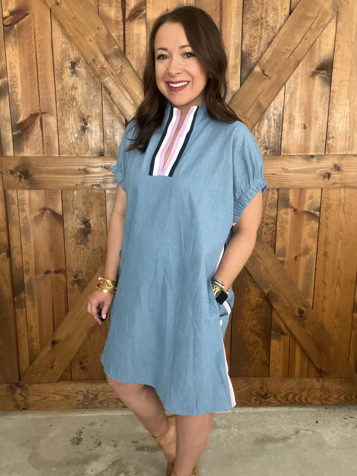 On The Go Dress - Lt Blue