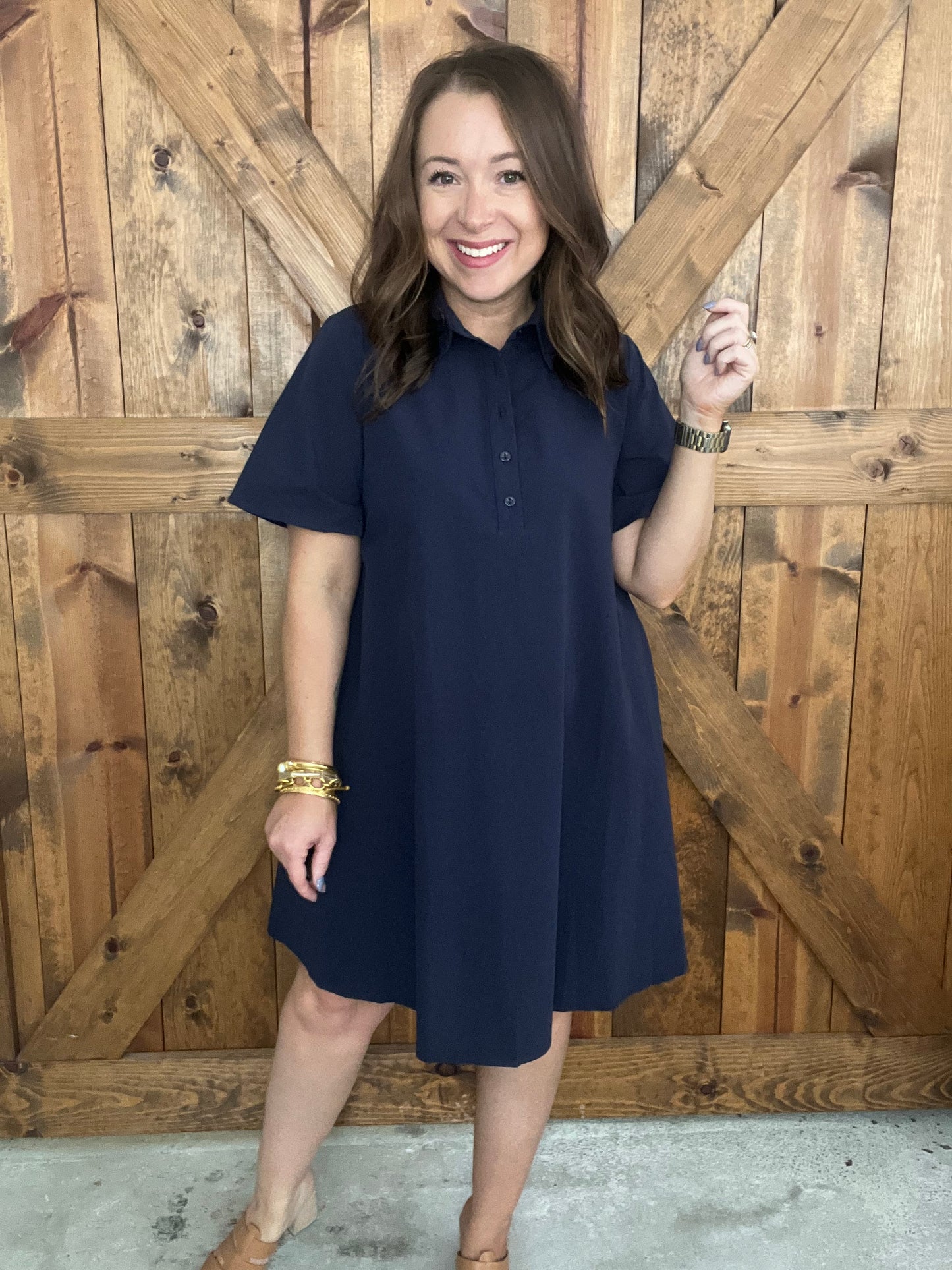 Turn It Around Dress - Navy