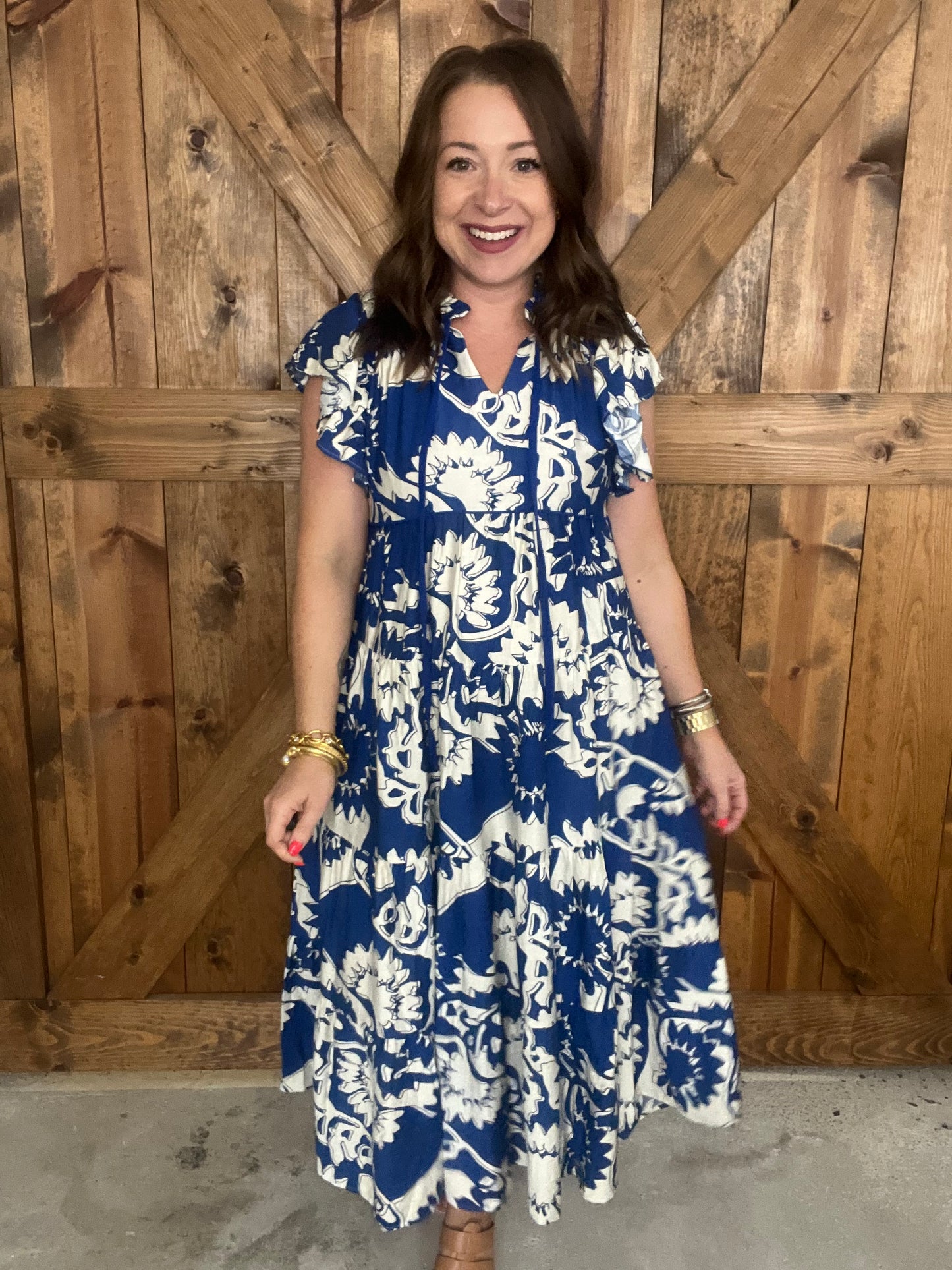 Heading East Dress - Cobalt