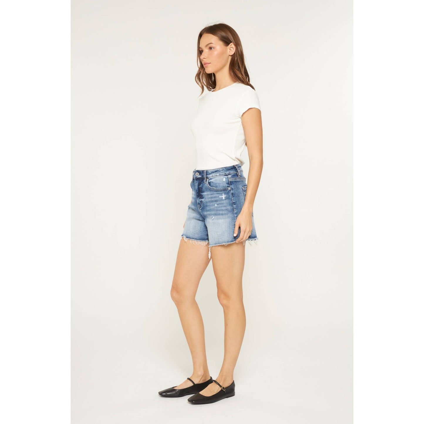 Midday Blue High Rise Shorts