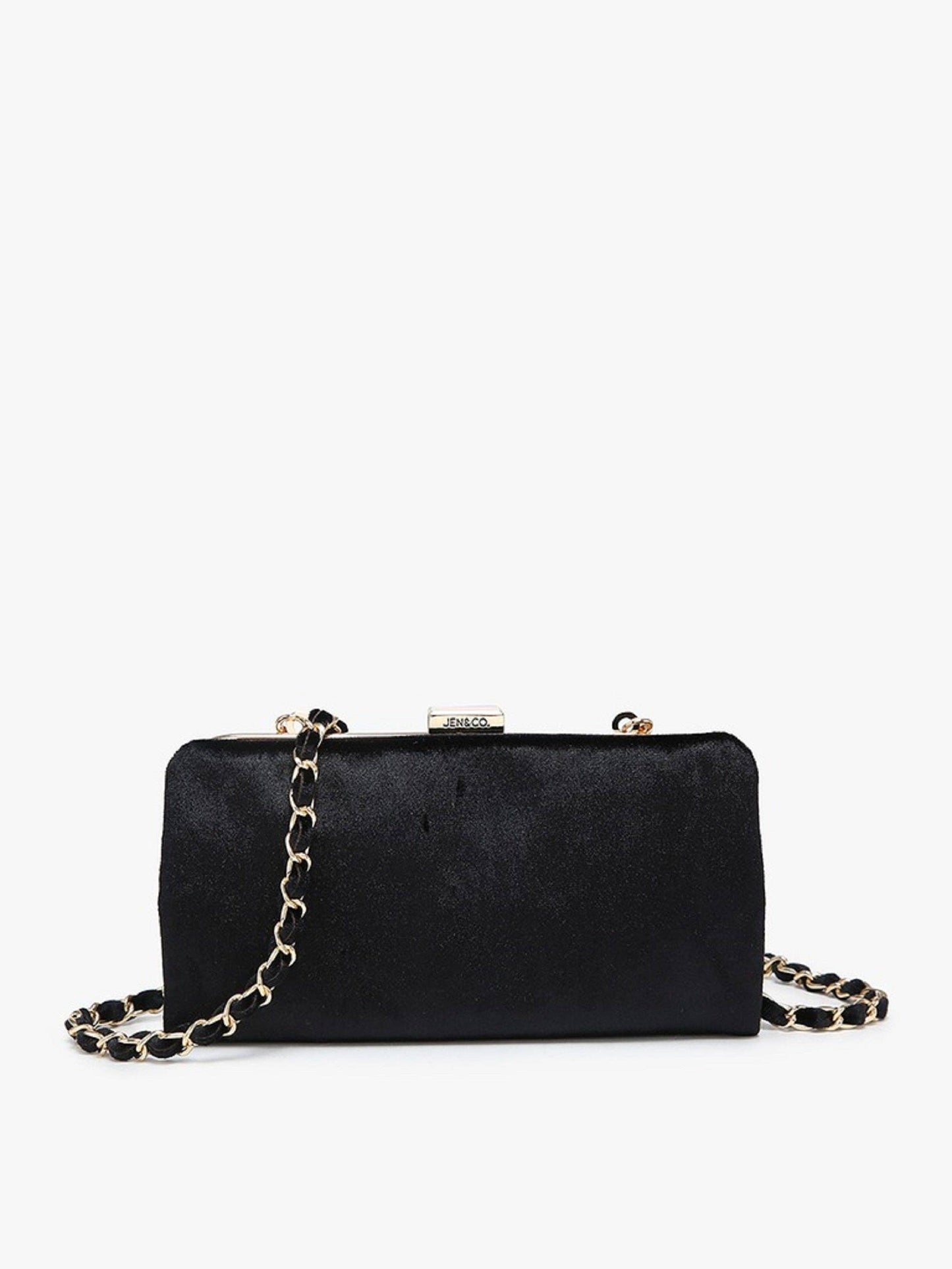Velvet Wallet Pouch Crossbody - Black
