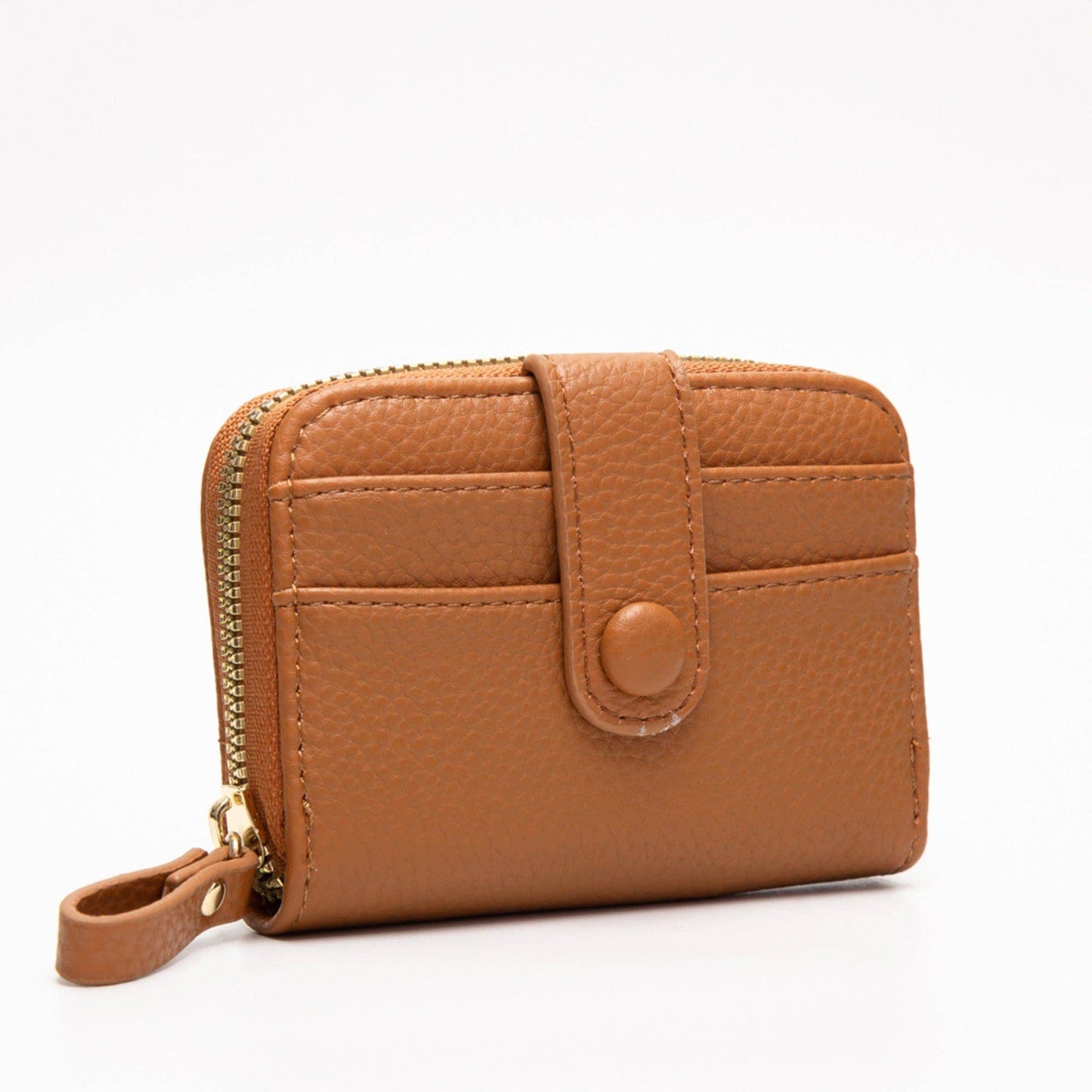 Accordion Pebble Wallet - Tan