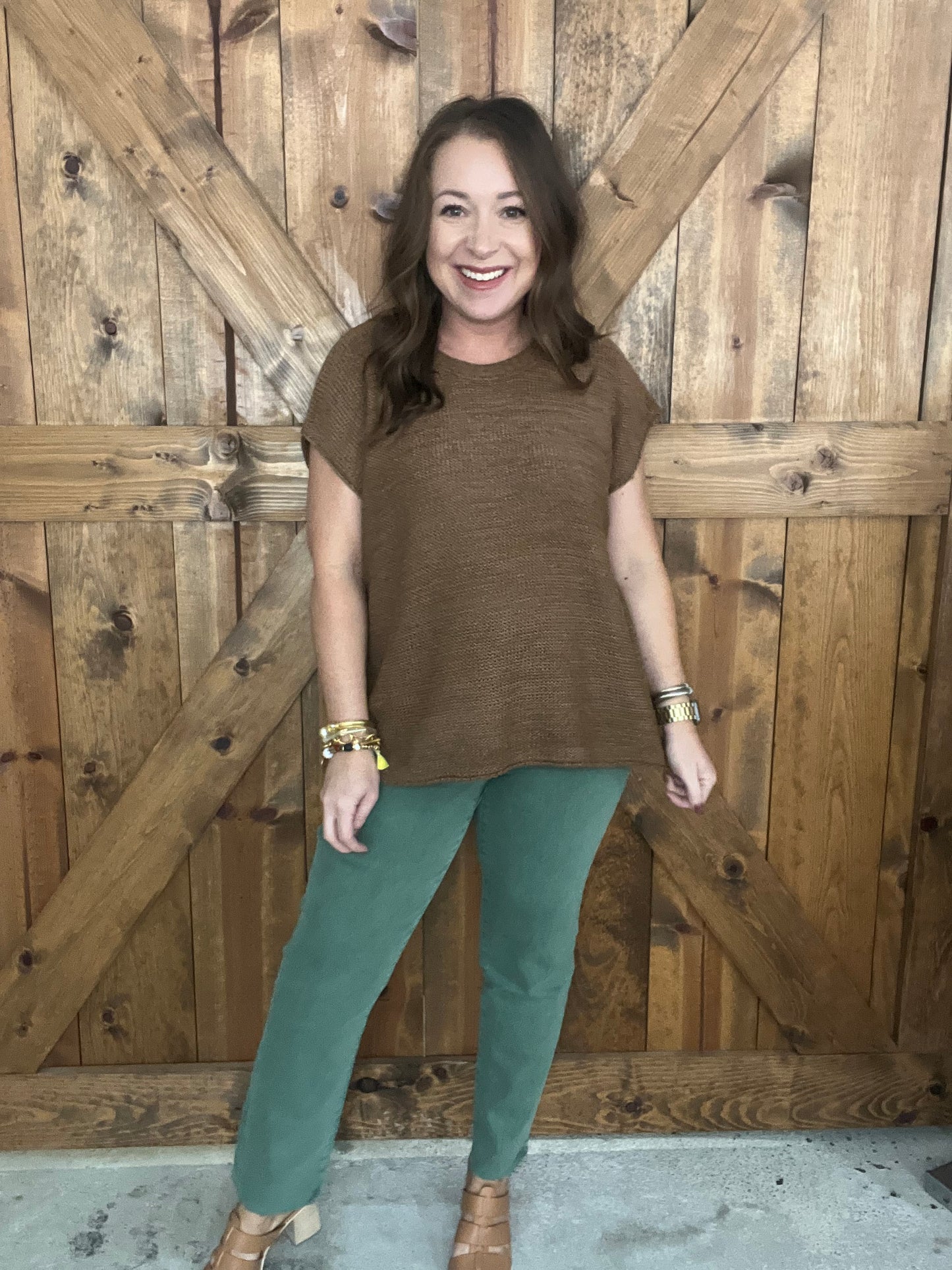 Autumn Breeze Top - Deep Camel