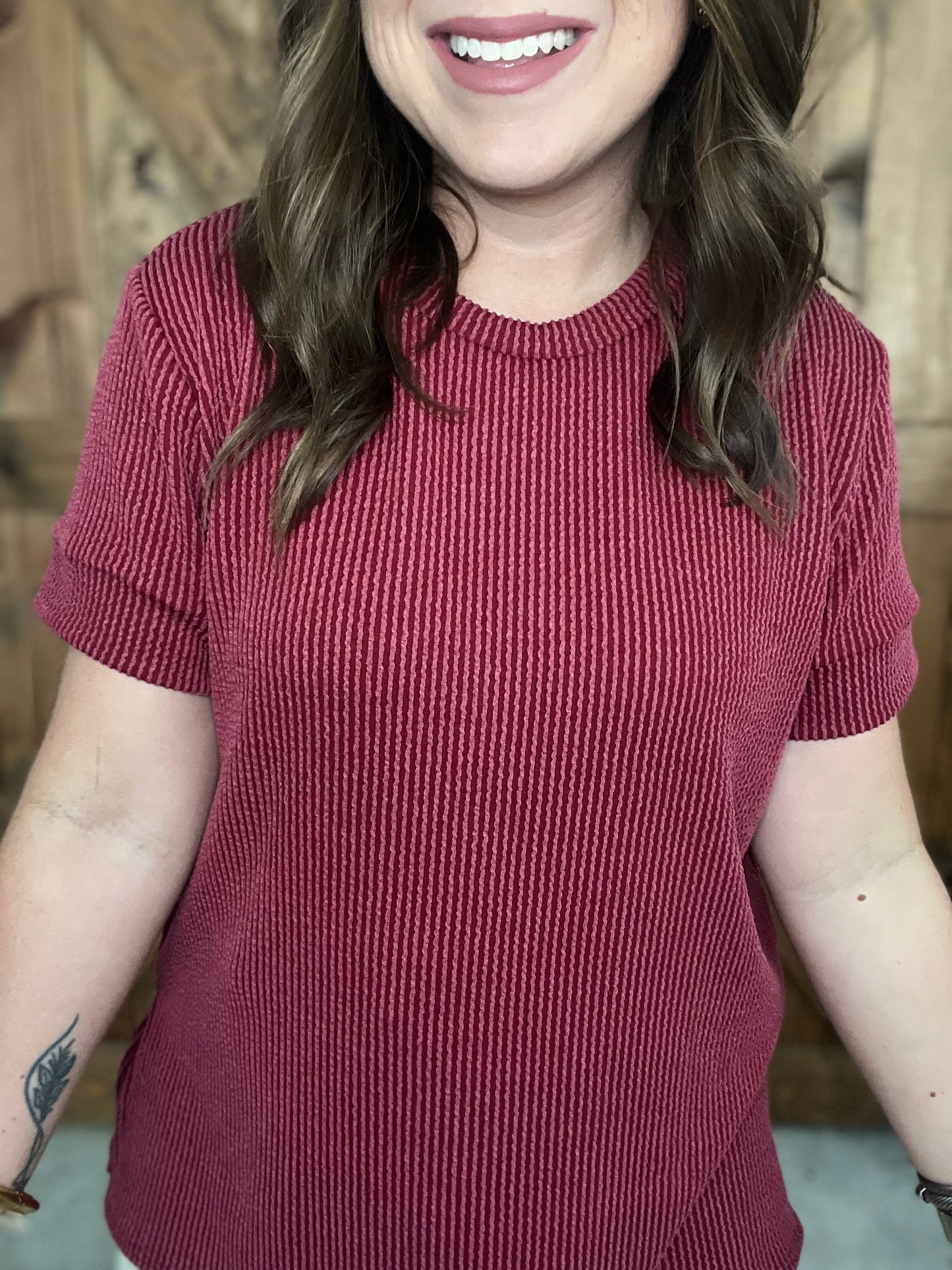 Basic Bliss Top - Cranberry