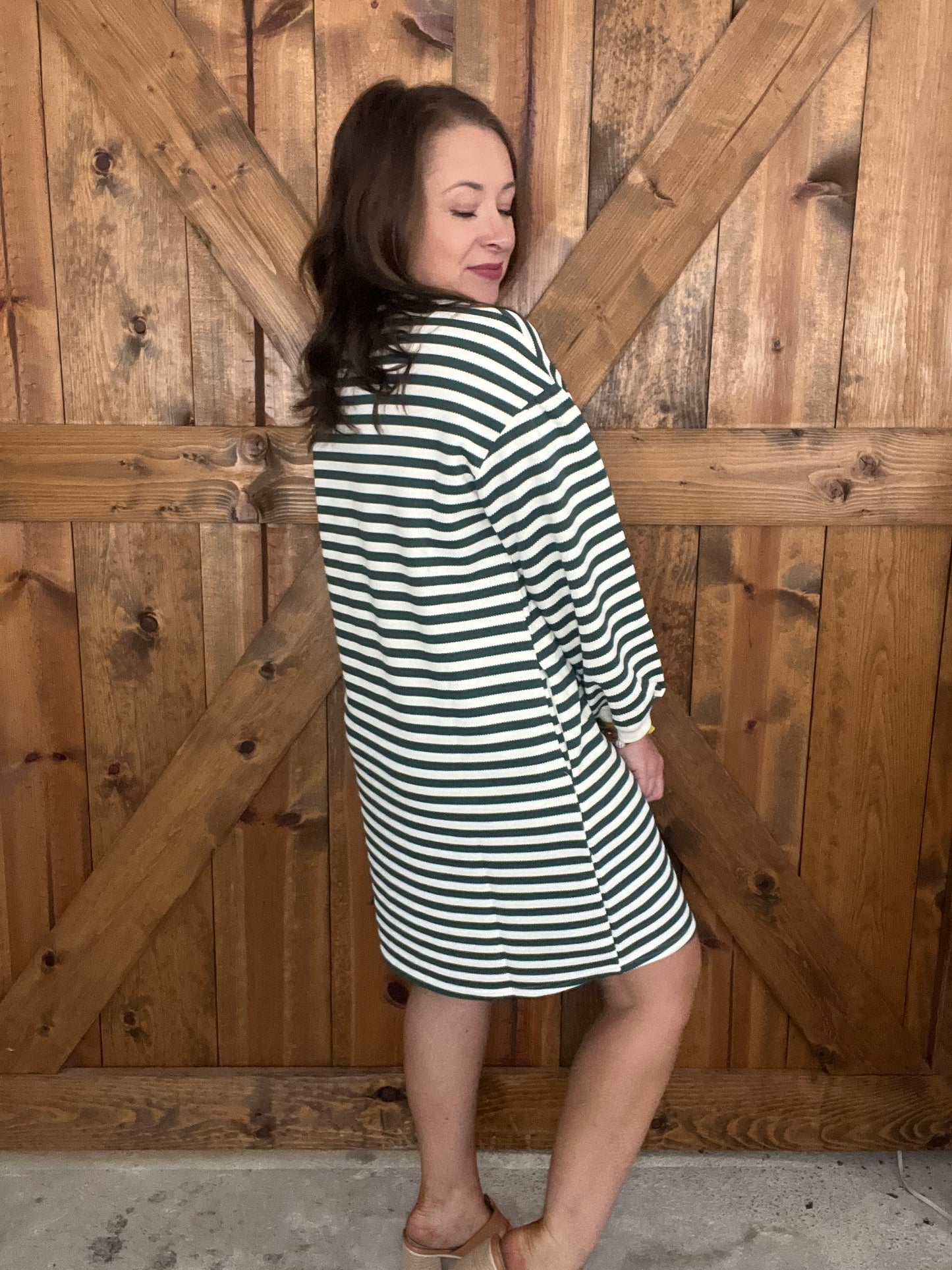 Straight Away Dress - Hunter Green