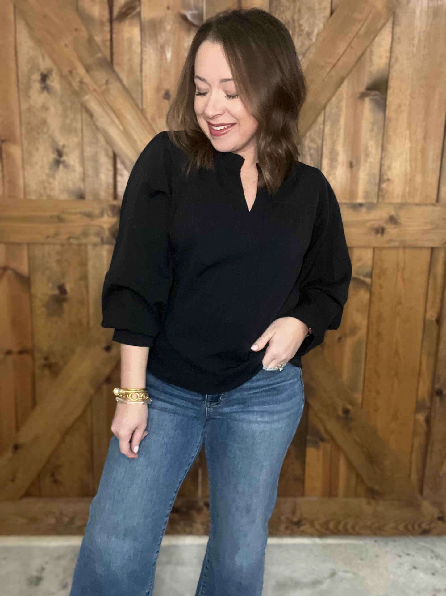Work Day Top - Black
