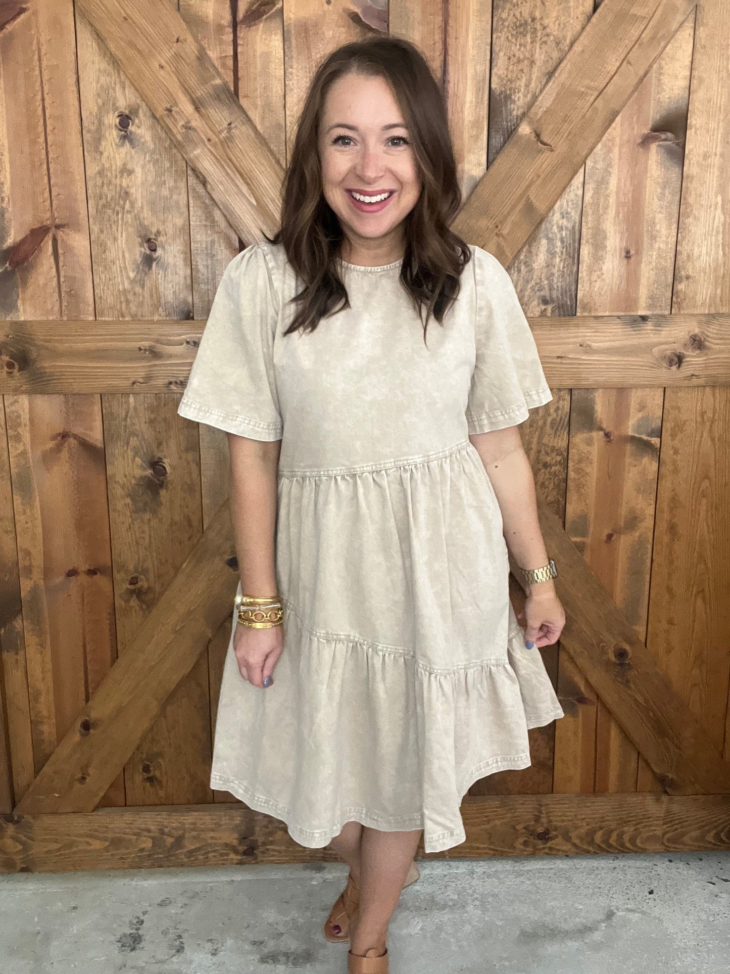 Seasons Fade Dress - Khaki