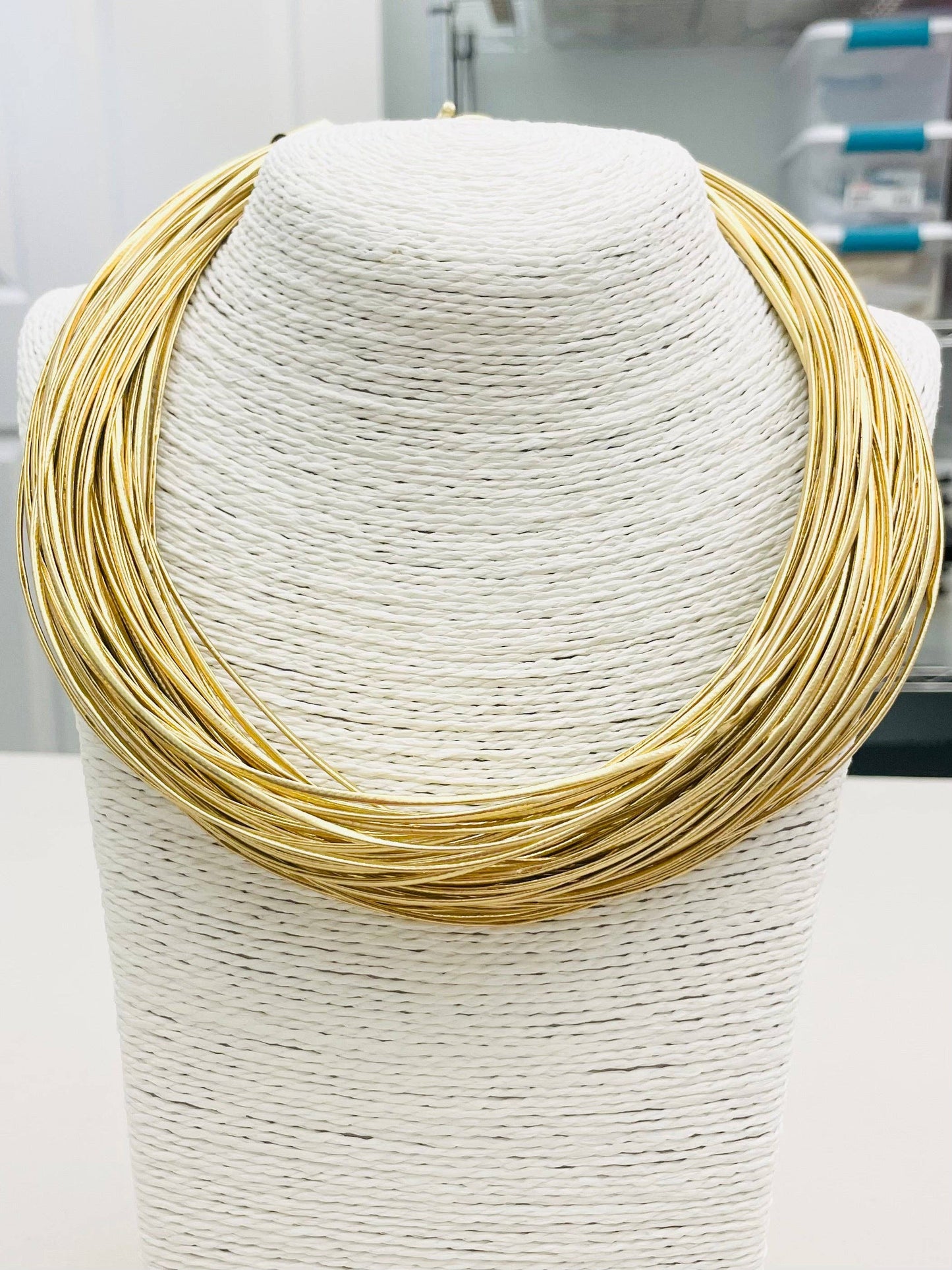 The Leatherette Gold Necklace