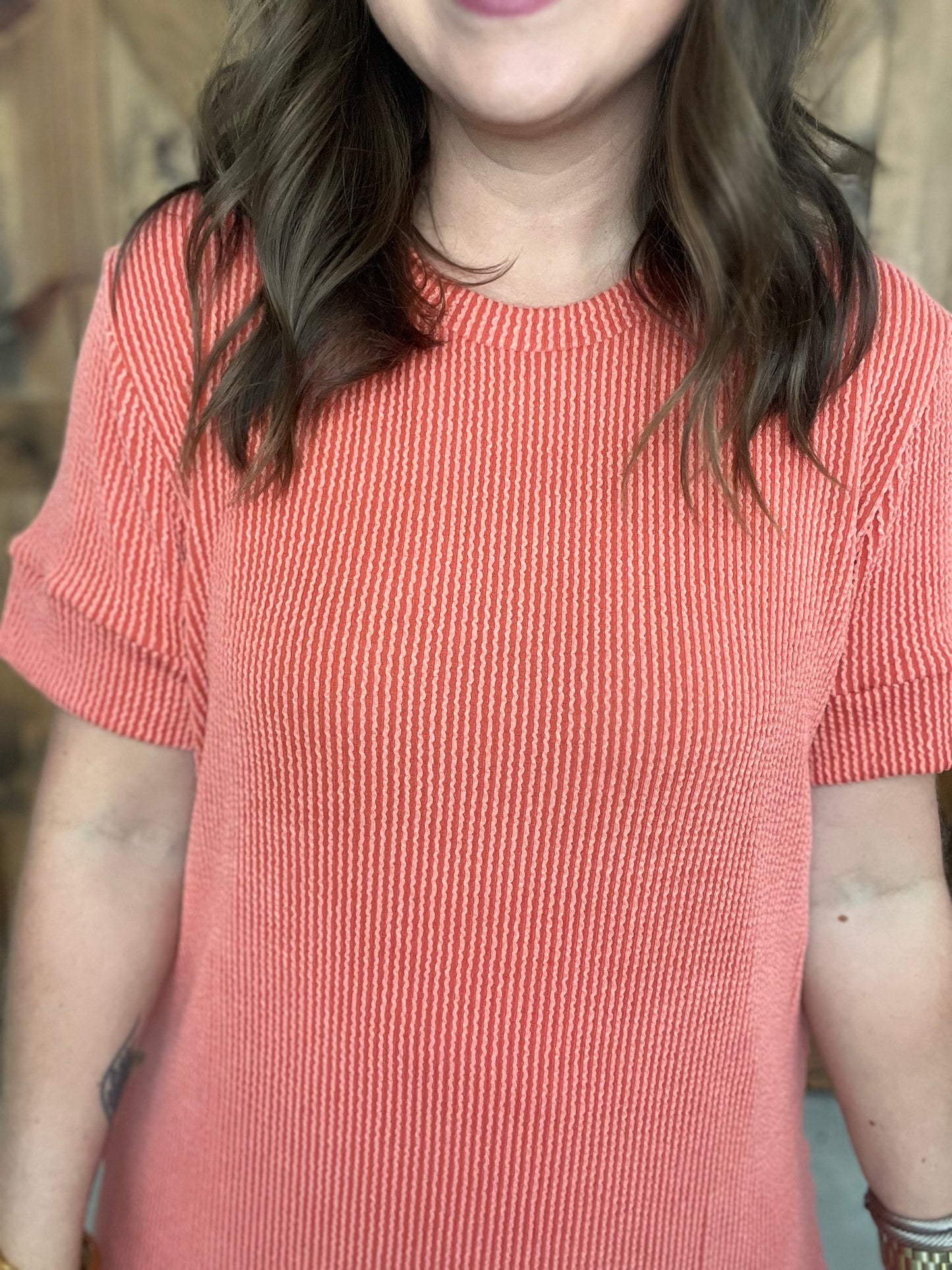 Basic Bliss Dress - Rust