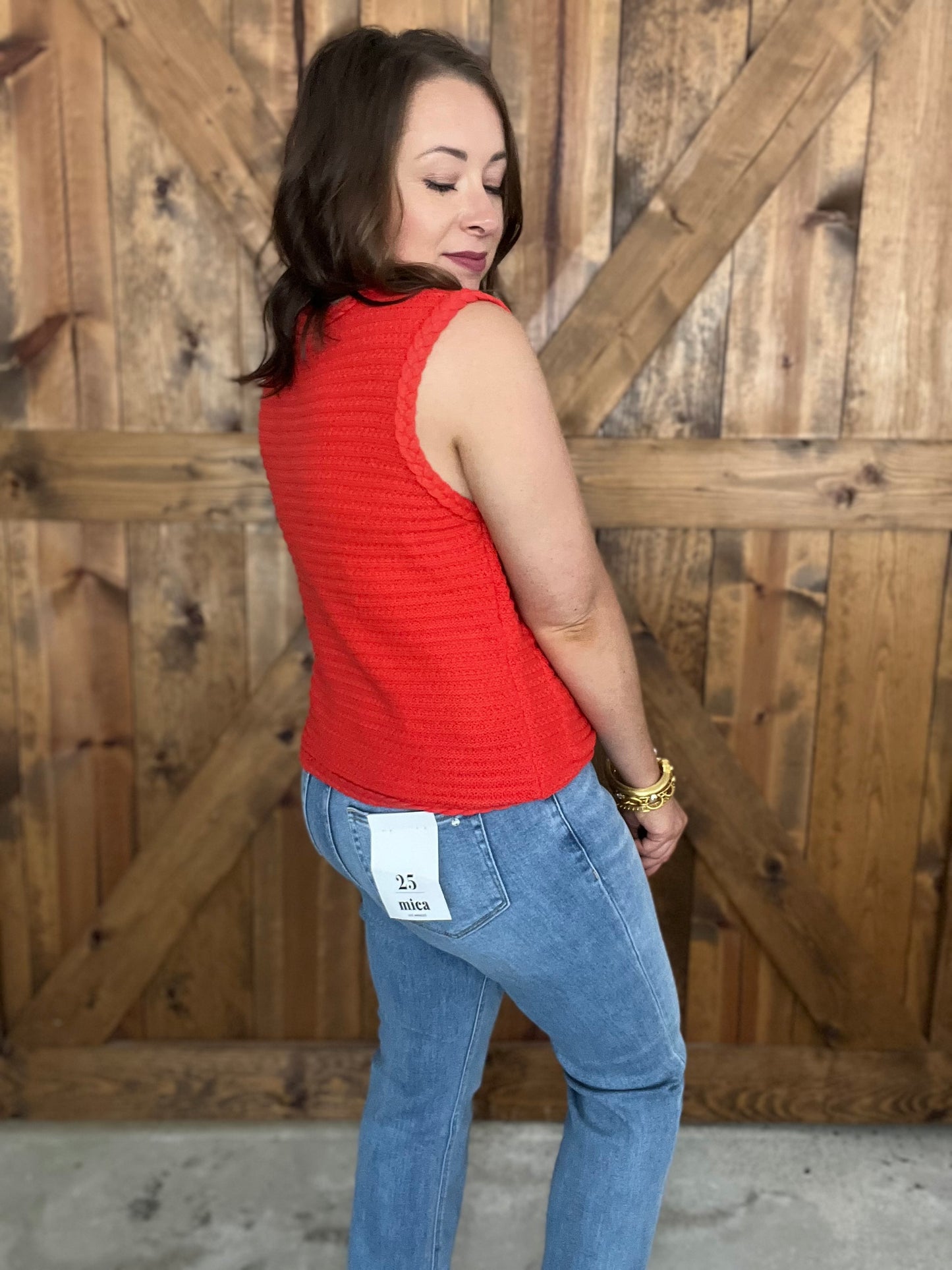 Summer Daylight Sweater - Red/Orange