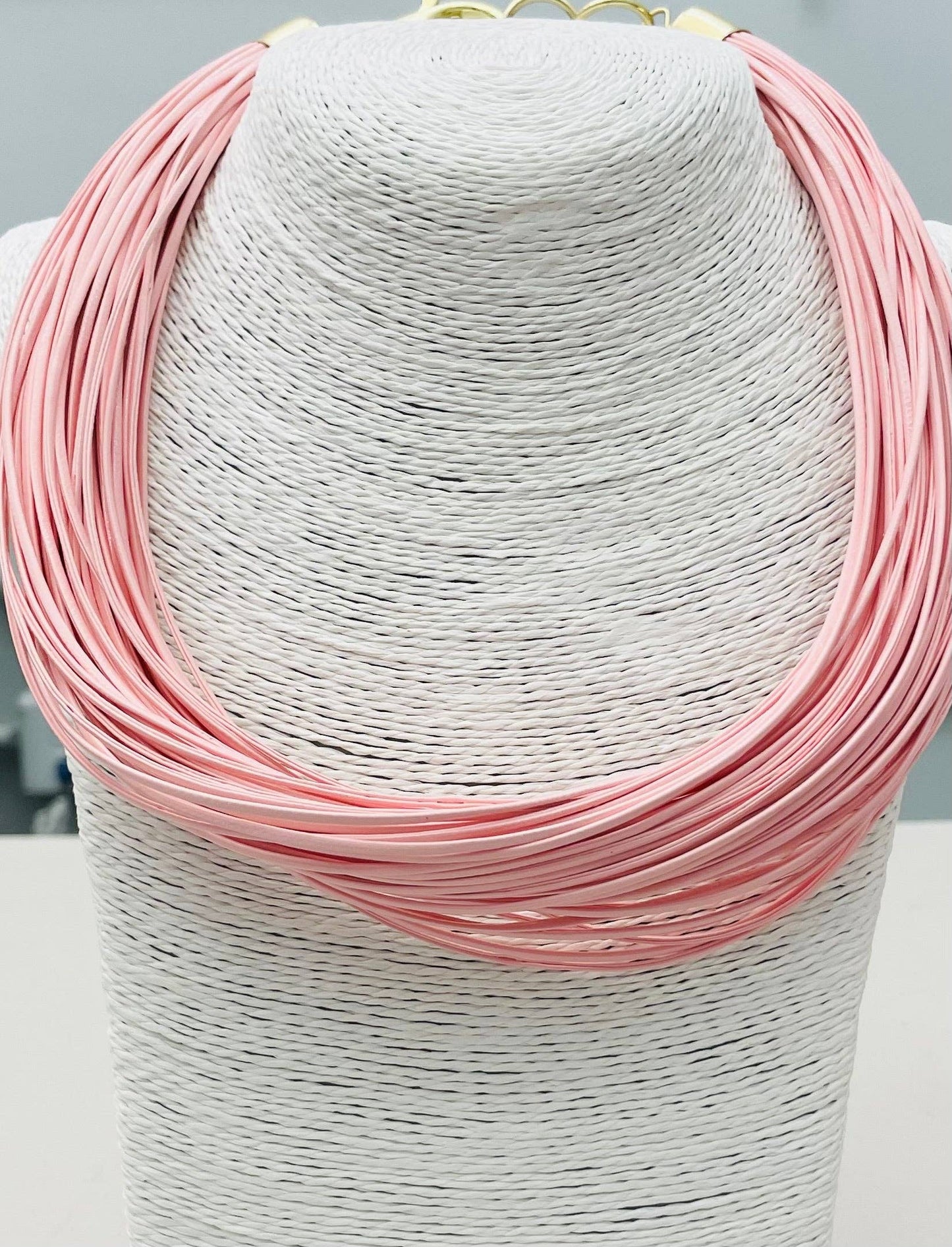 Leatherette Necklace - Blush
