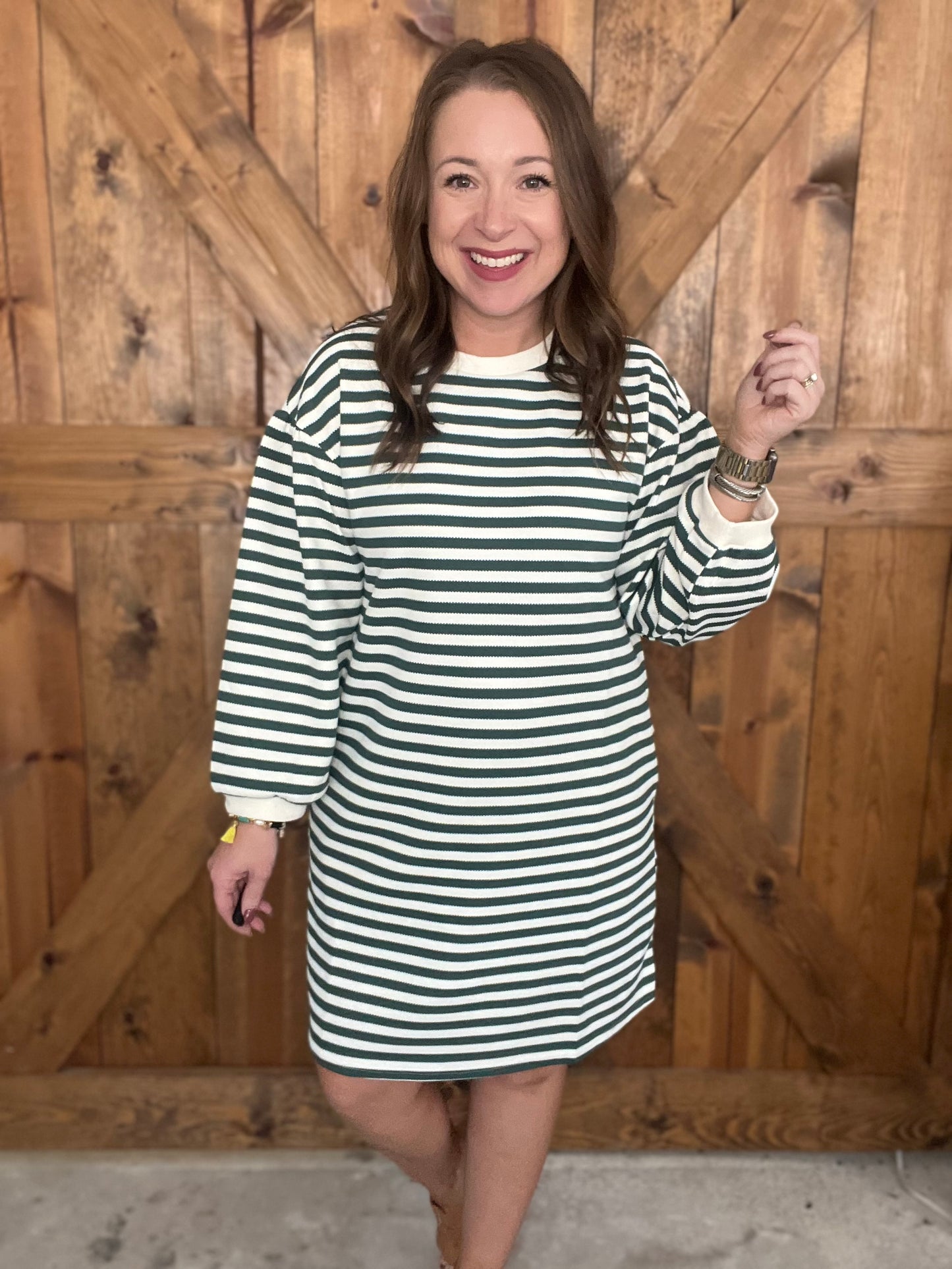 Straight Away Dress - Hunter Green