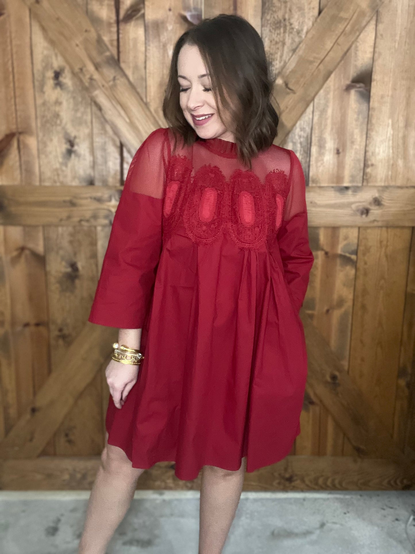 Meet Me at Midnight Dress - Burgundy