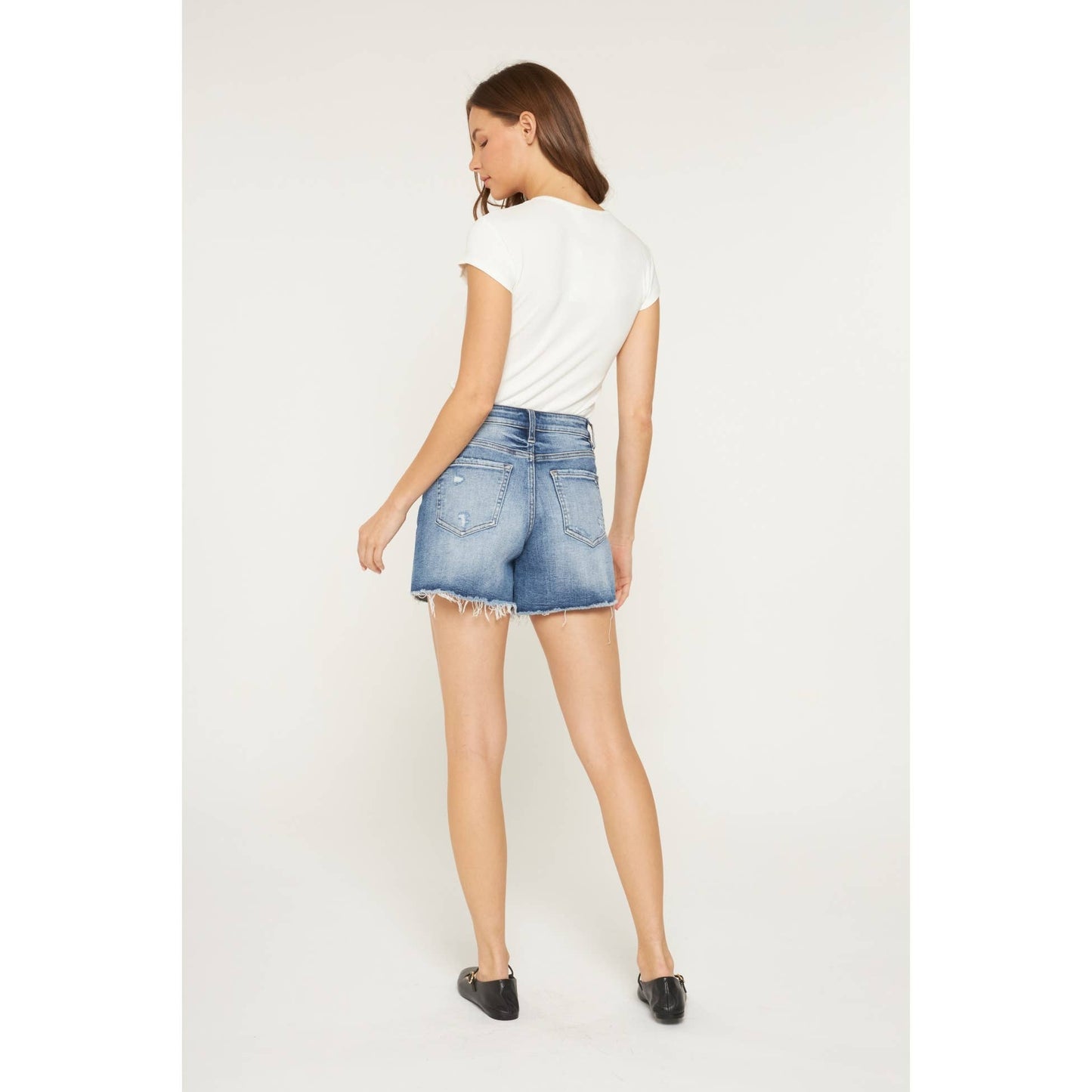 Midday Blue High Rise Shorts