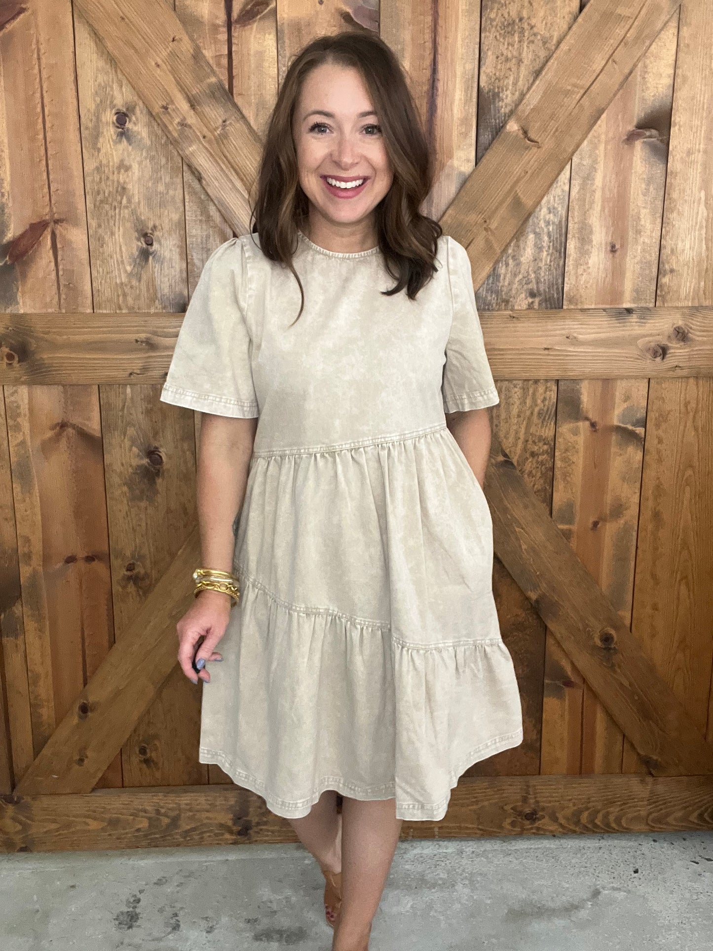 Seasons Fade Dress - Khaki
