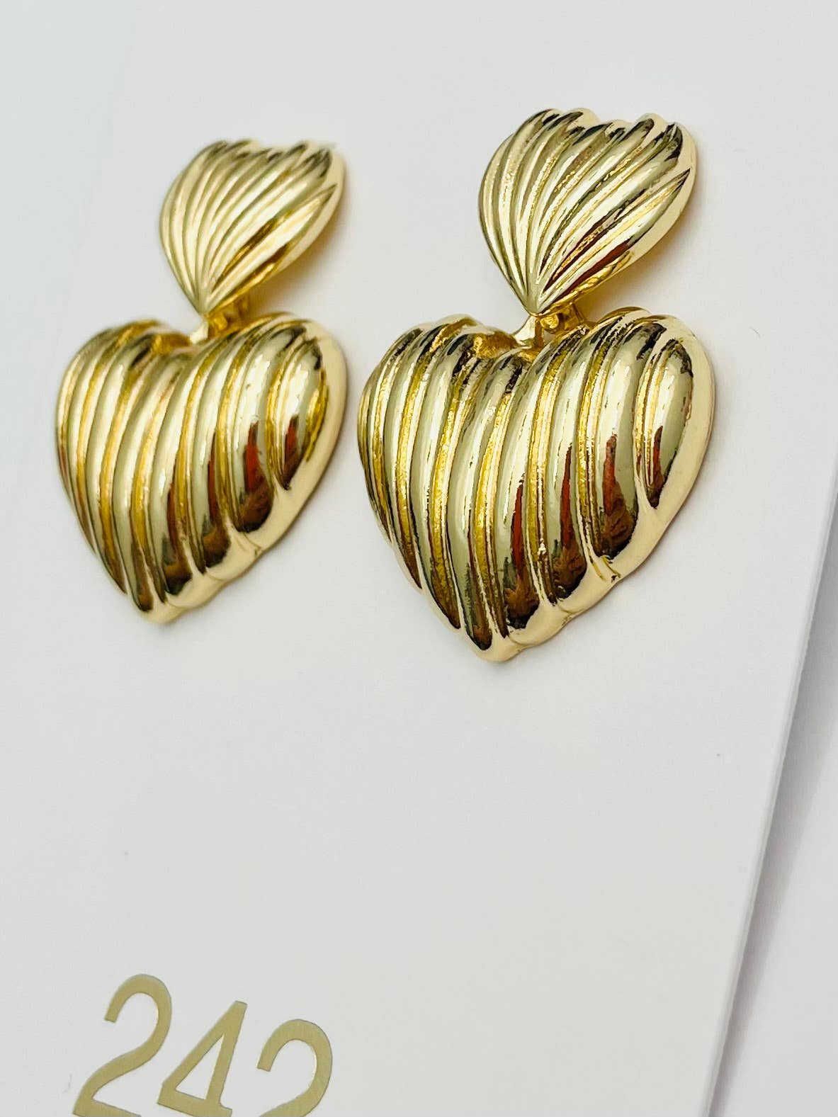 Gold Dangle Heart