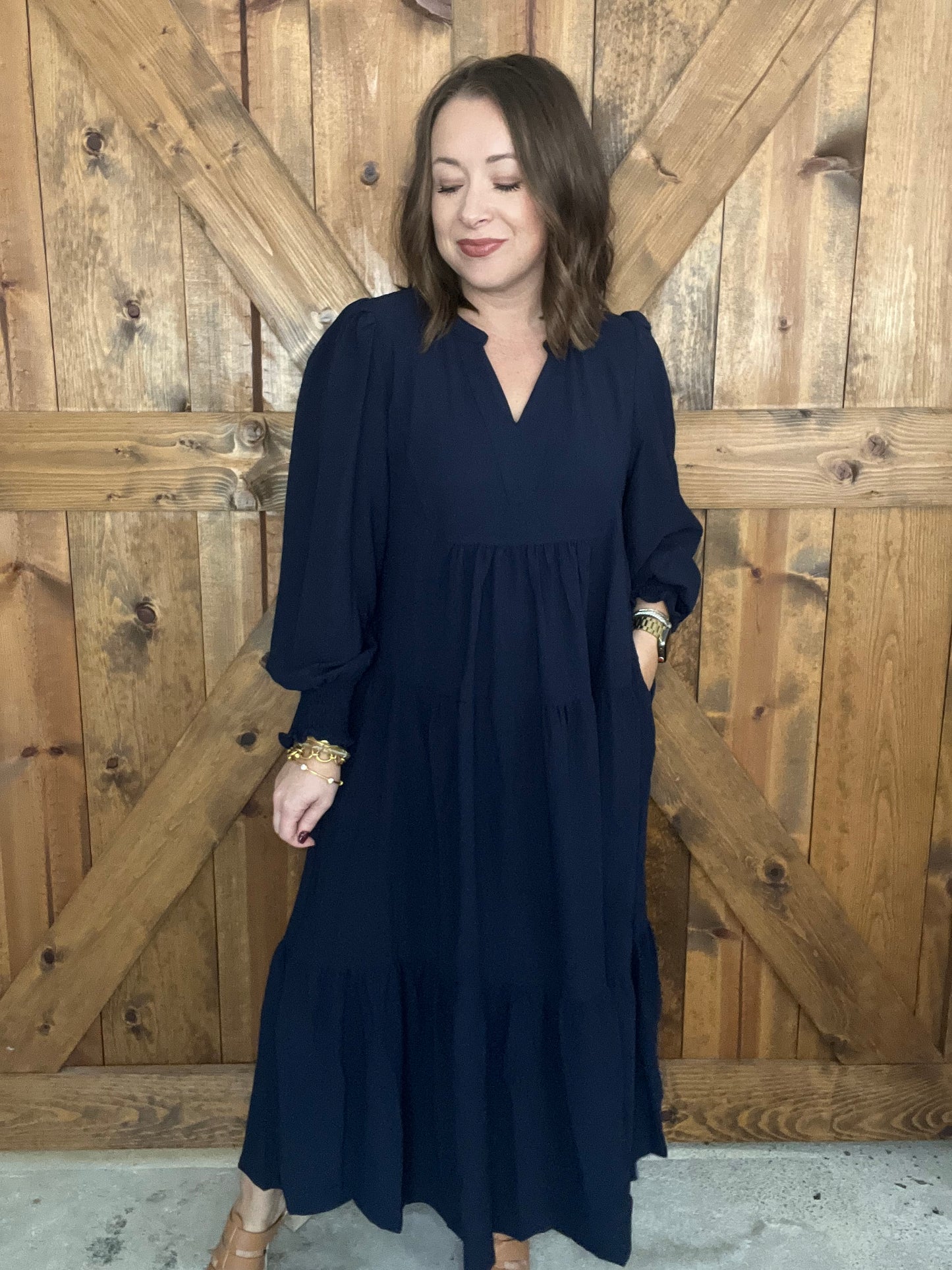 Fall Dreams Dress - Navy