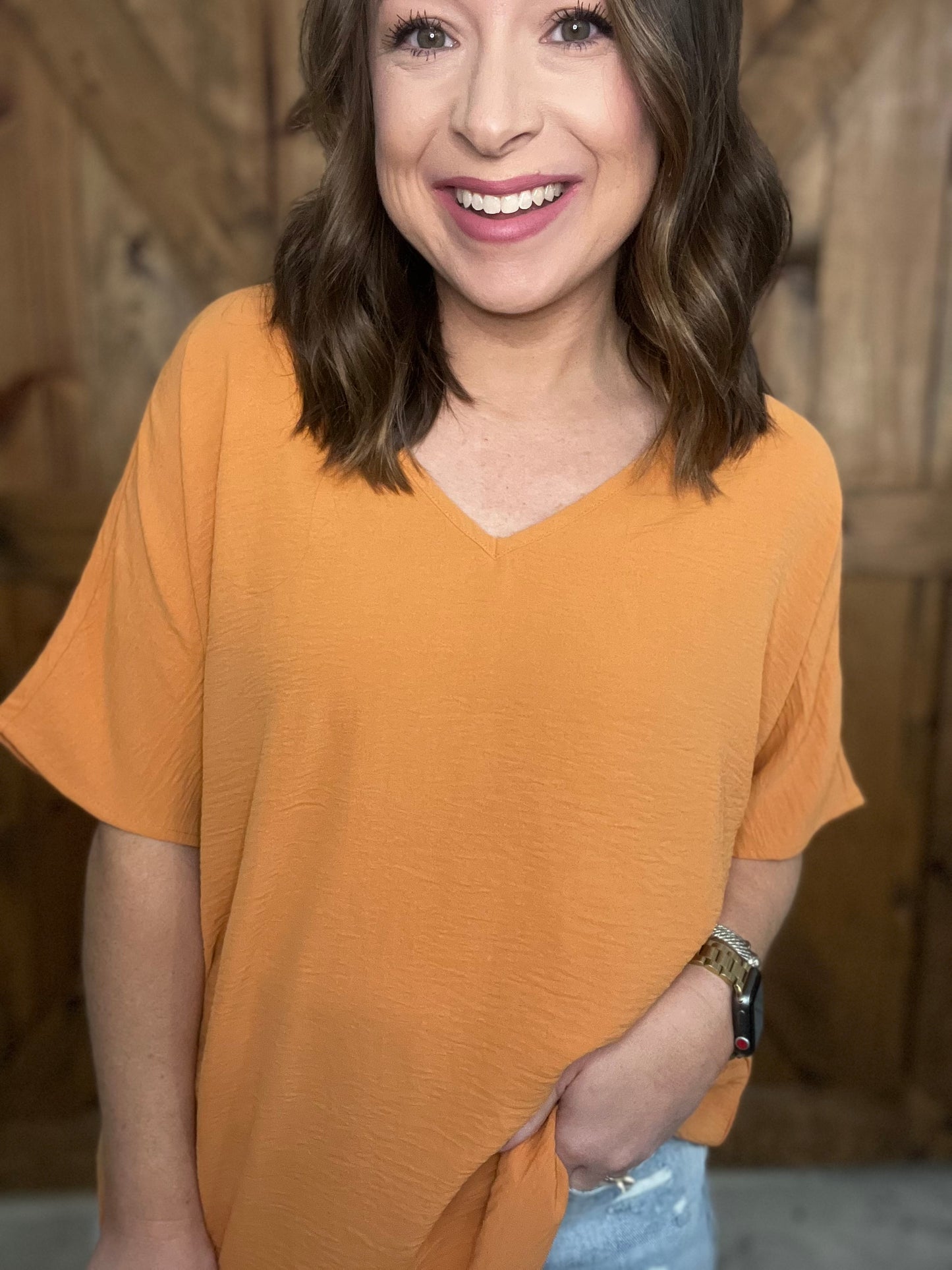Summer Basic Top - Apricot