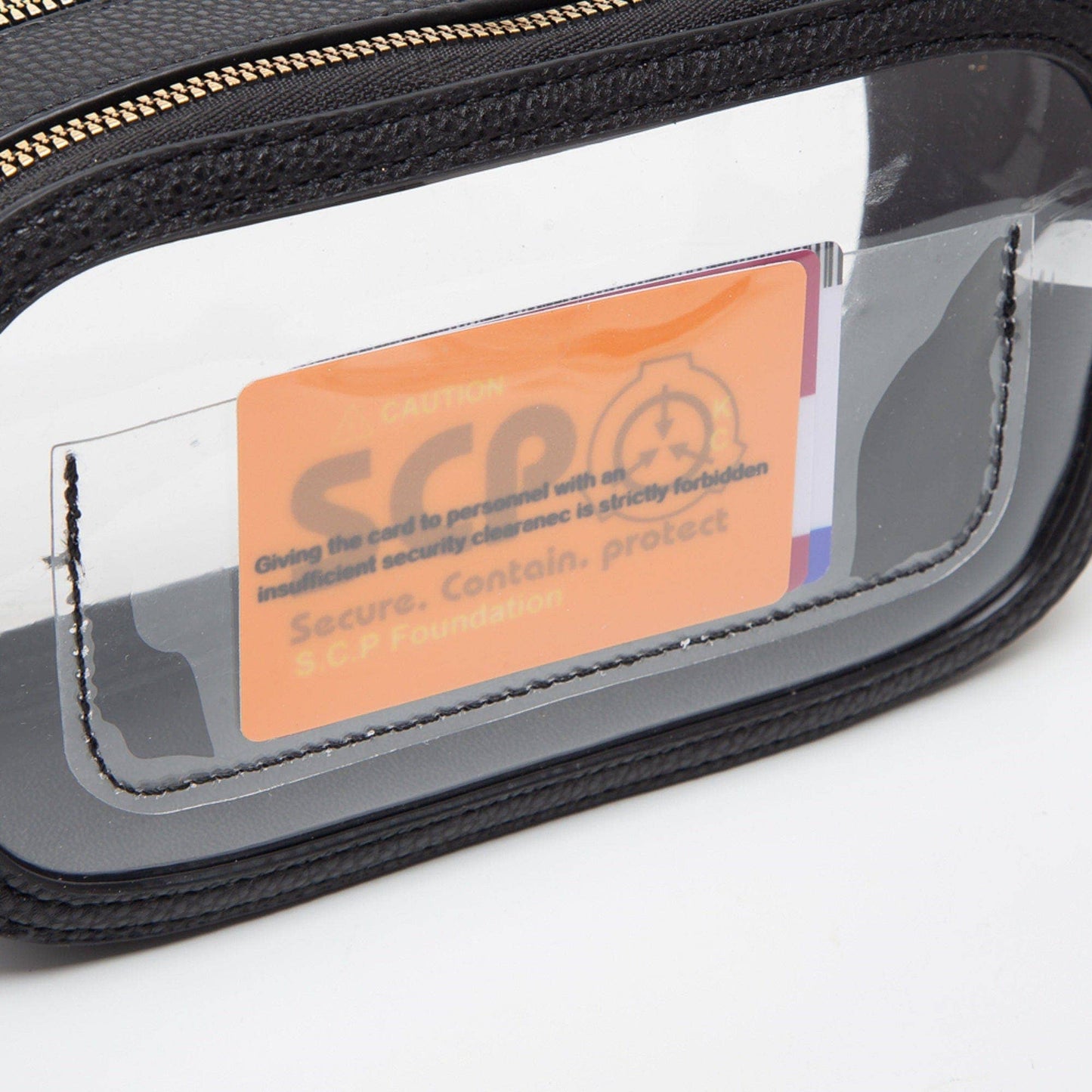 Double Zipper Oval Clear Gameday/Stadium Bag - Gray
