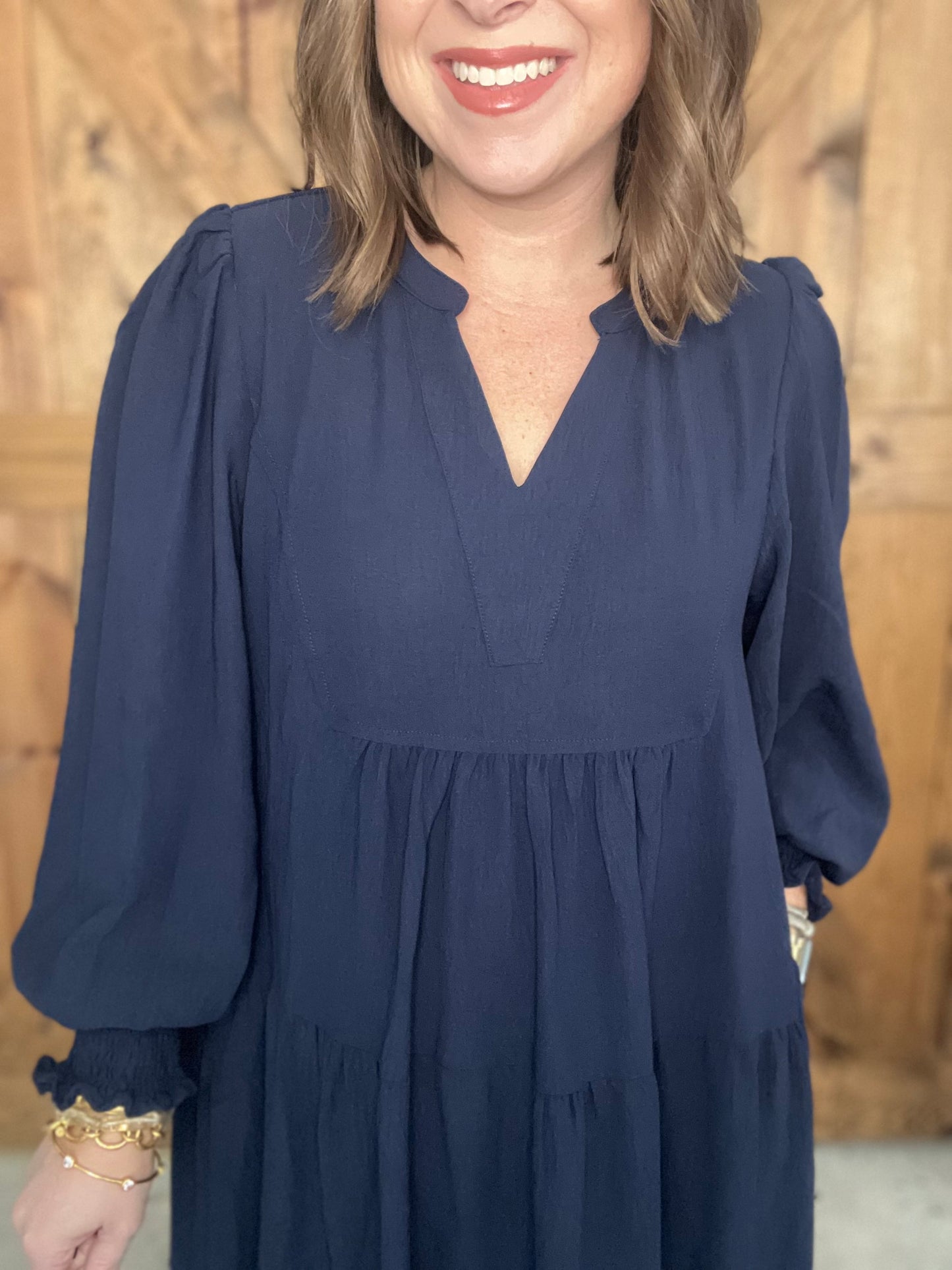 Fall Dreams Dress - Navy