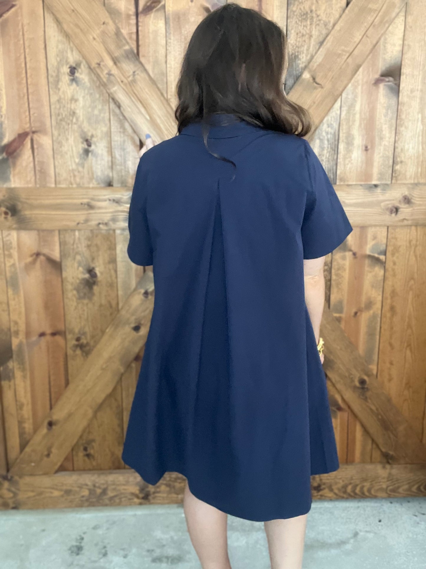 Turn It Around Dress - Navy