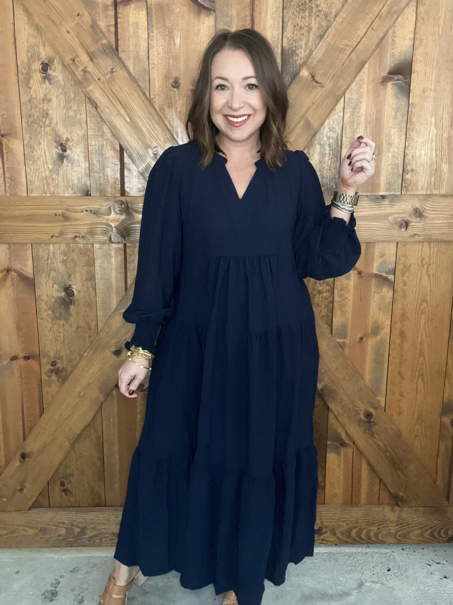 Fall Dreams Dress - Navy