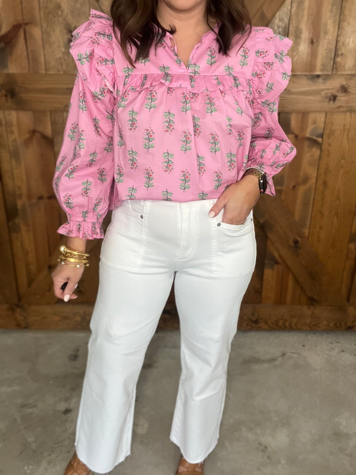 High Rise Wide Leg Denim - White