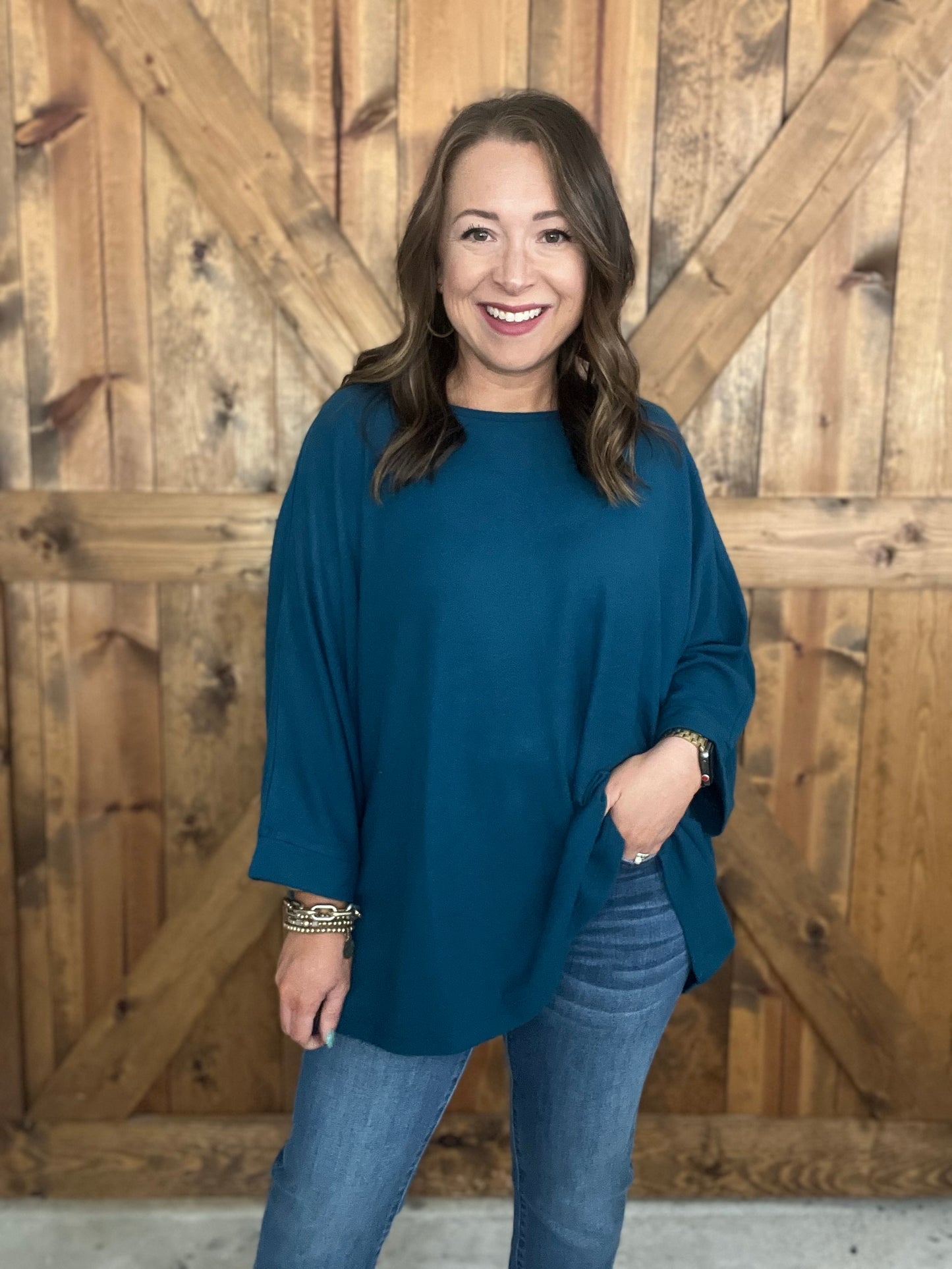 Weekend Plans Top - D.Teal