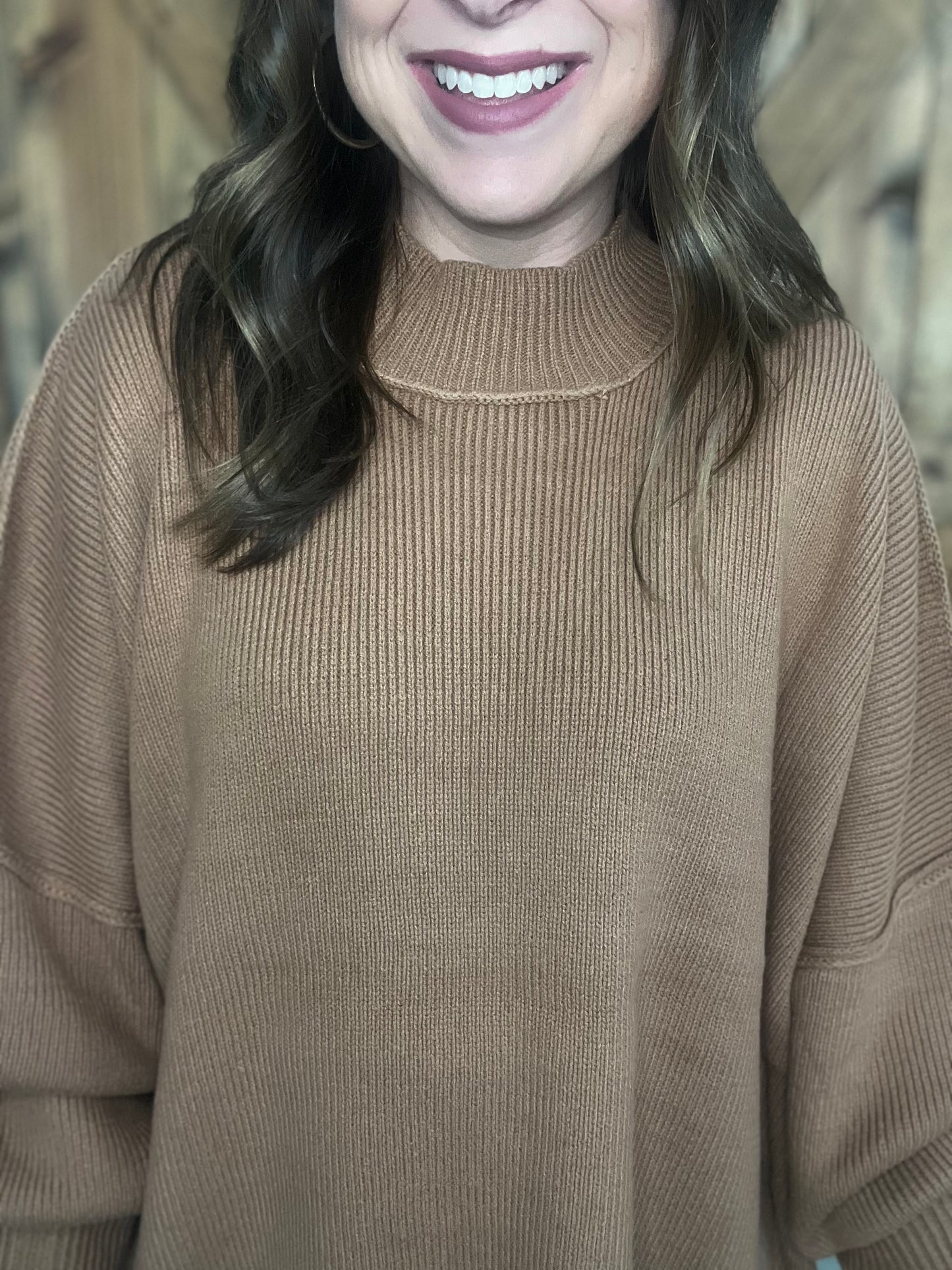 Snuggle Season Sweater - Camel