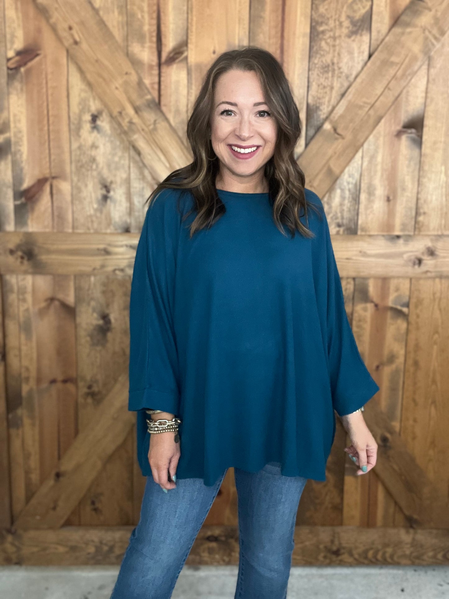 Weekend Plans Top - D.Teal