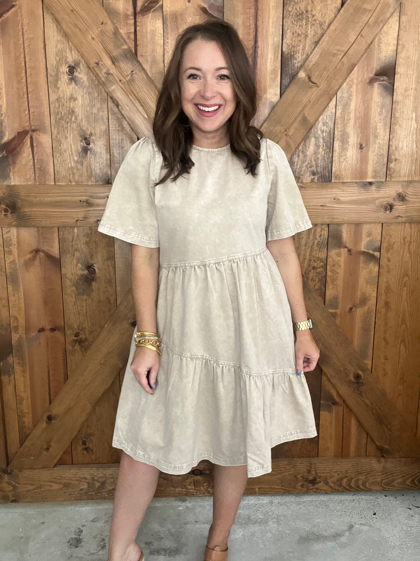 Seasons Fade Dress - Khaki