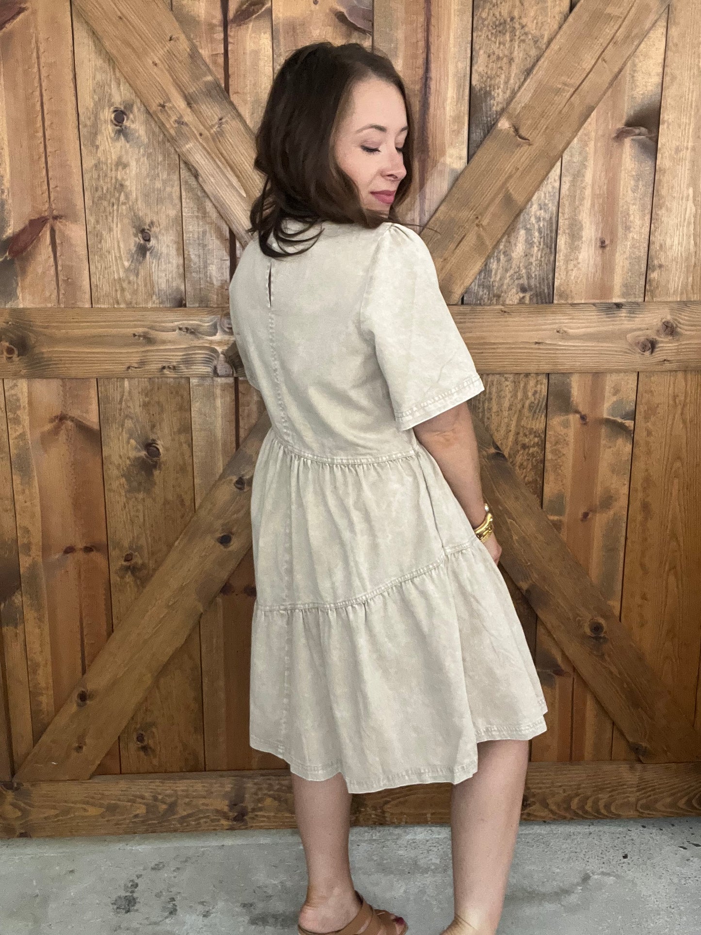 Seasons Fade Dress - Khaki