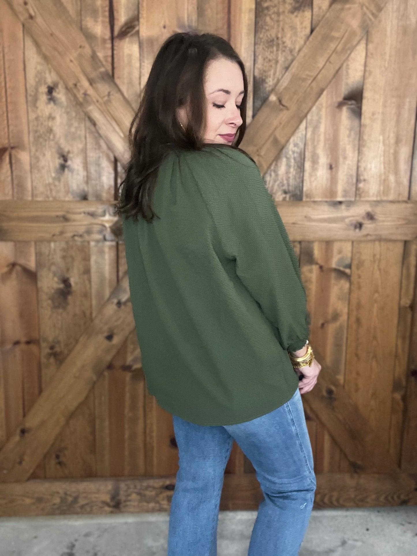 A Touch of Wild Top - Olive