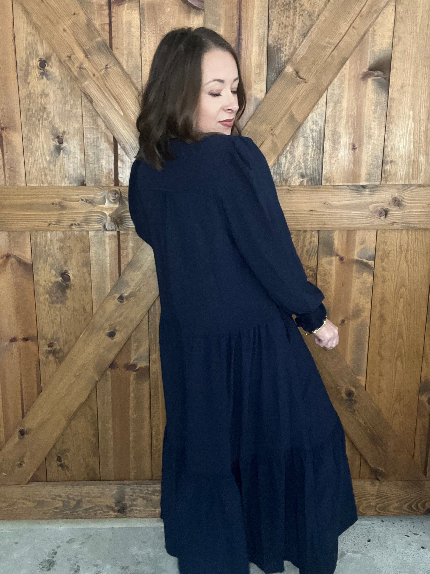 Fall Dreams Dress - Navy