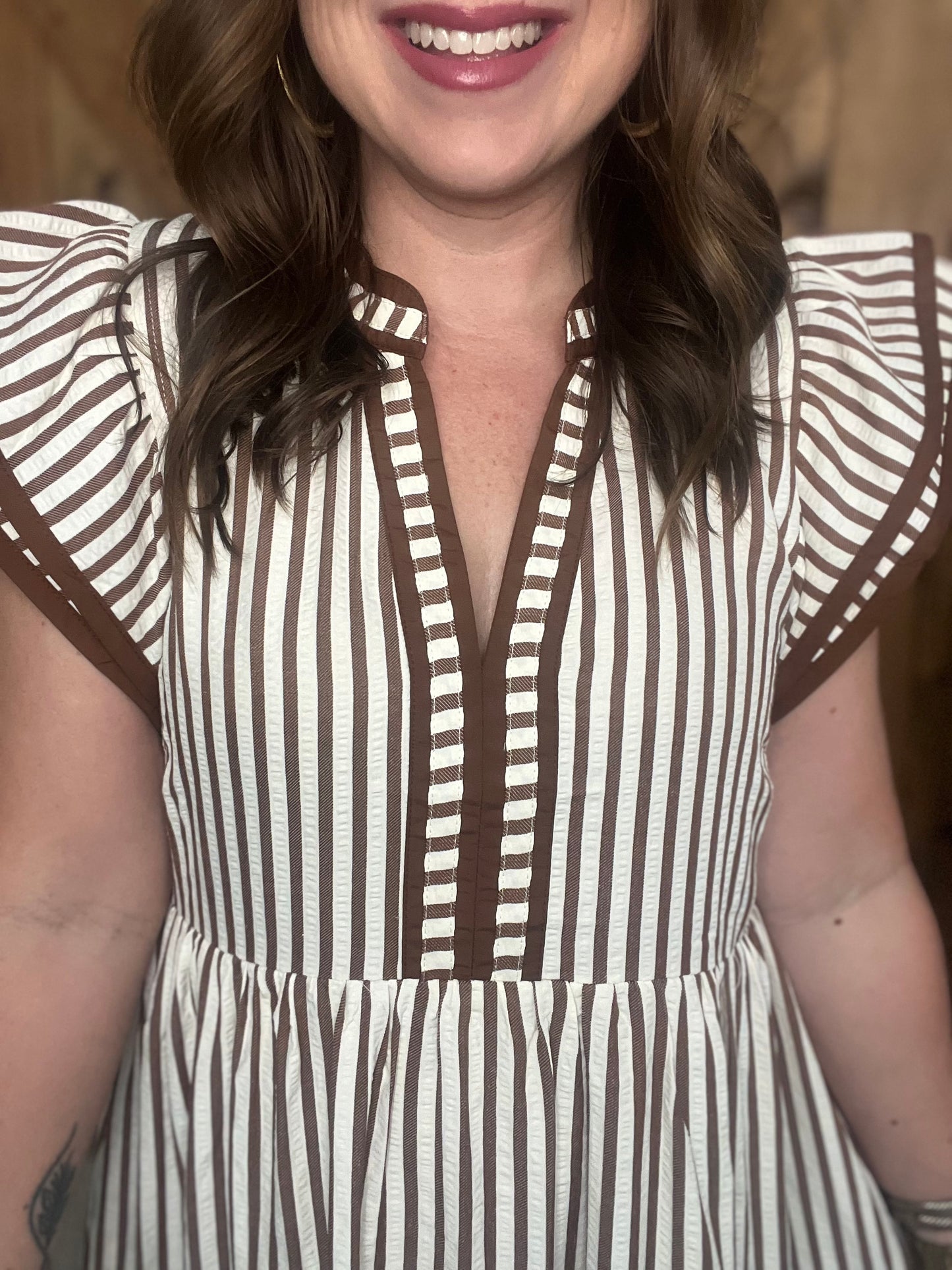 Autumn Breeze Dress - Brown