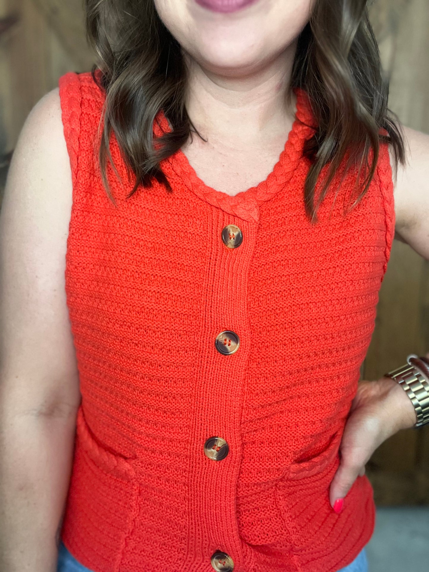 Summer Daylight Sweater - Red/Orange
