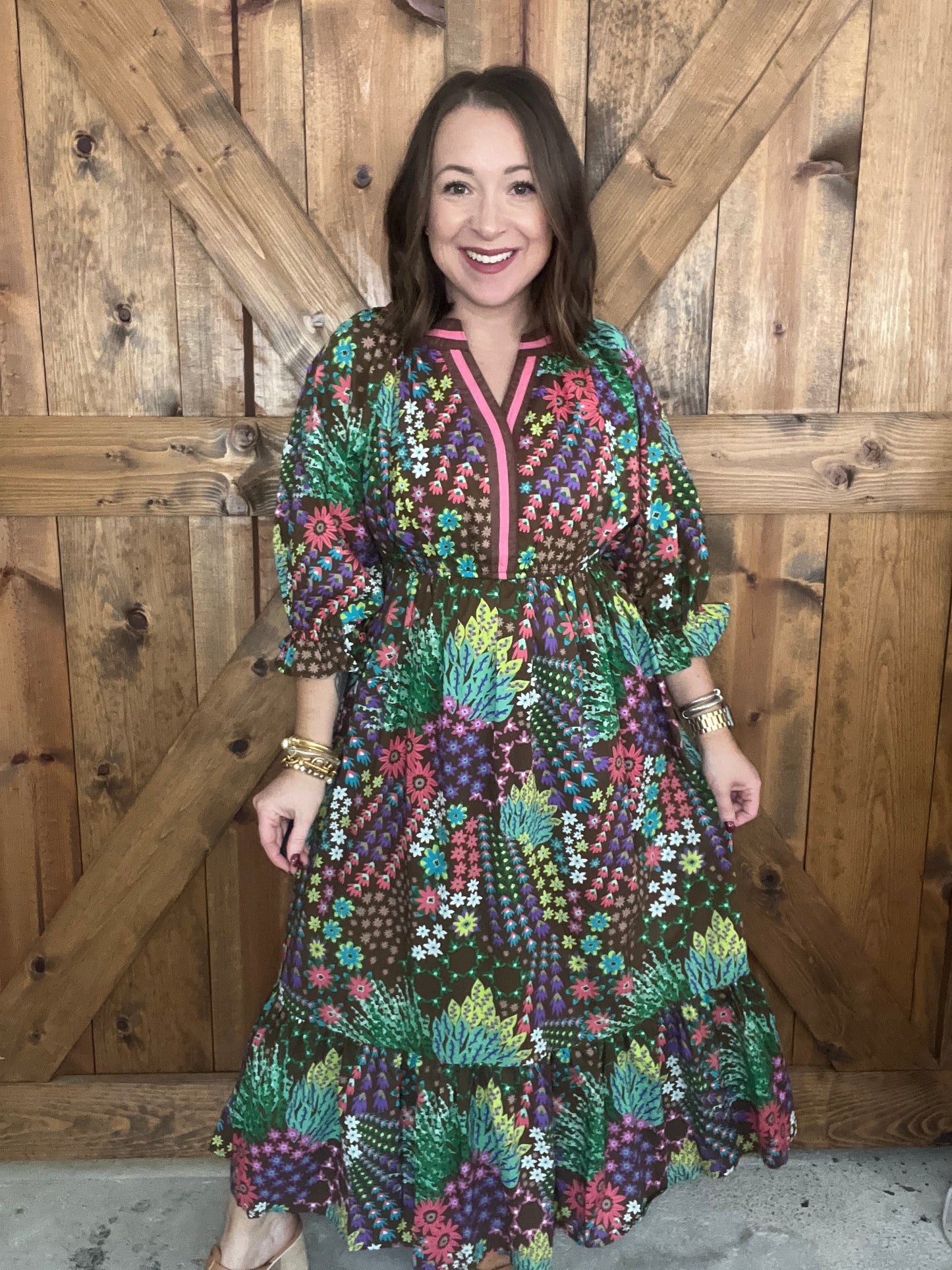 Say You Love Me Dress - Brown