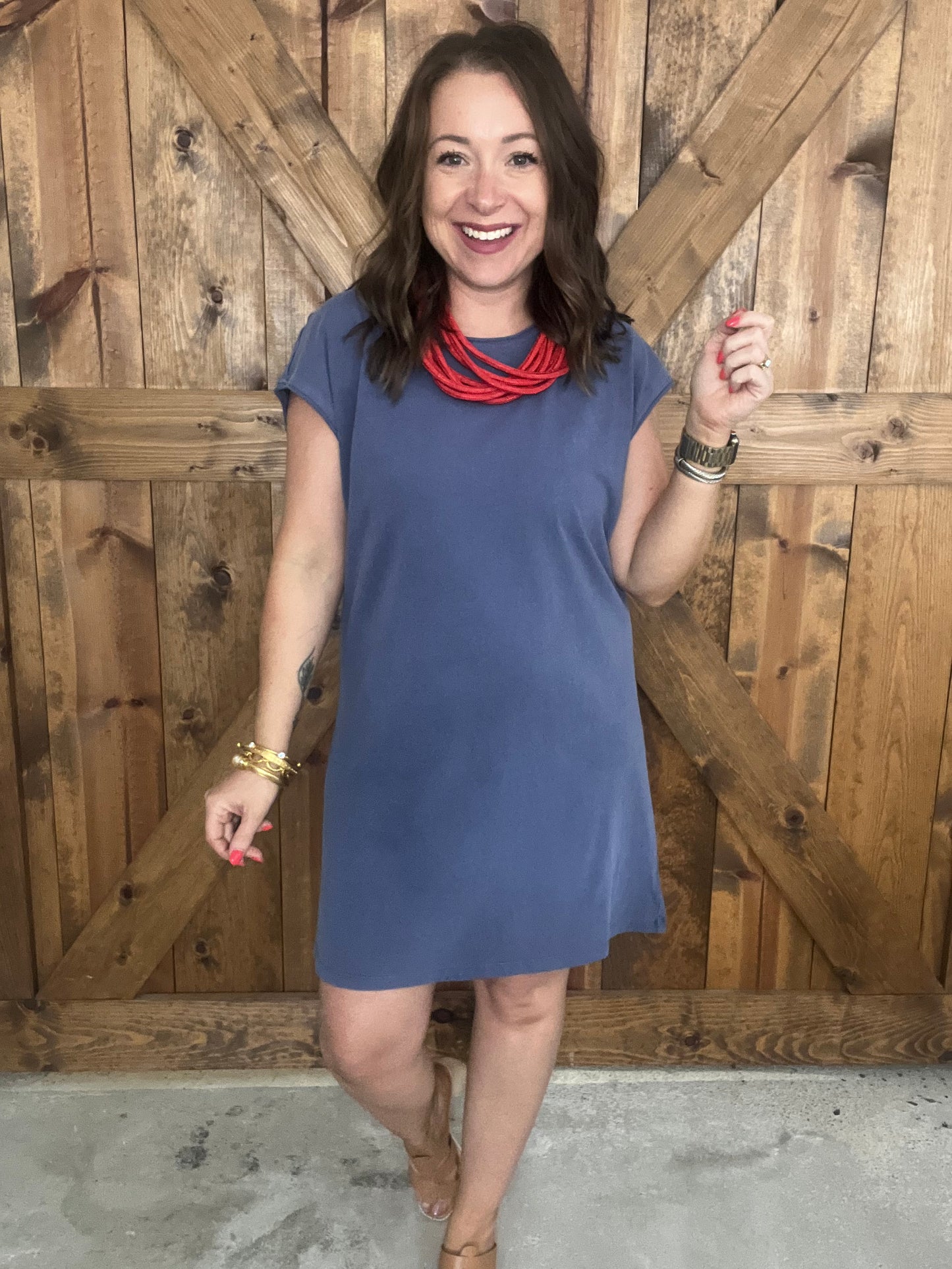 Sea You There Dress - Indigo