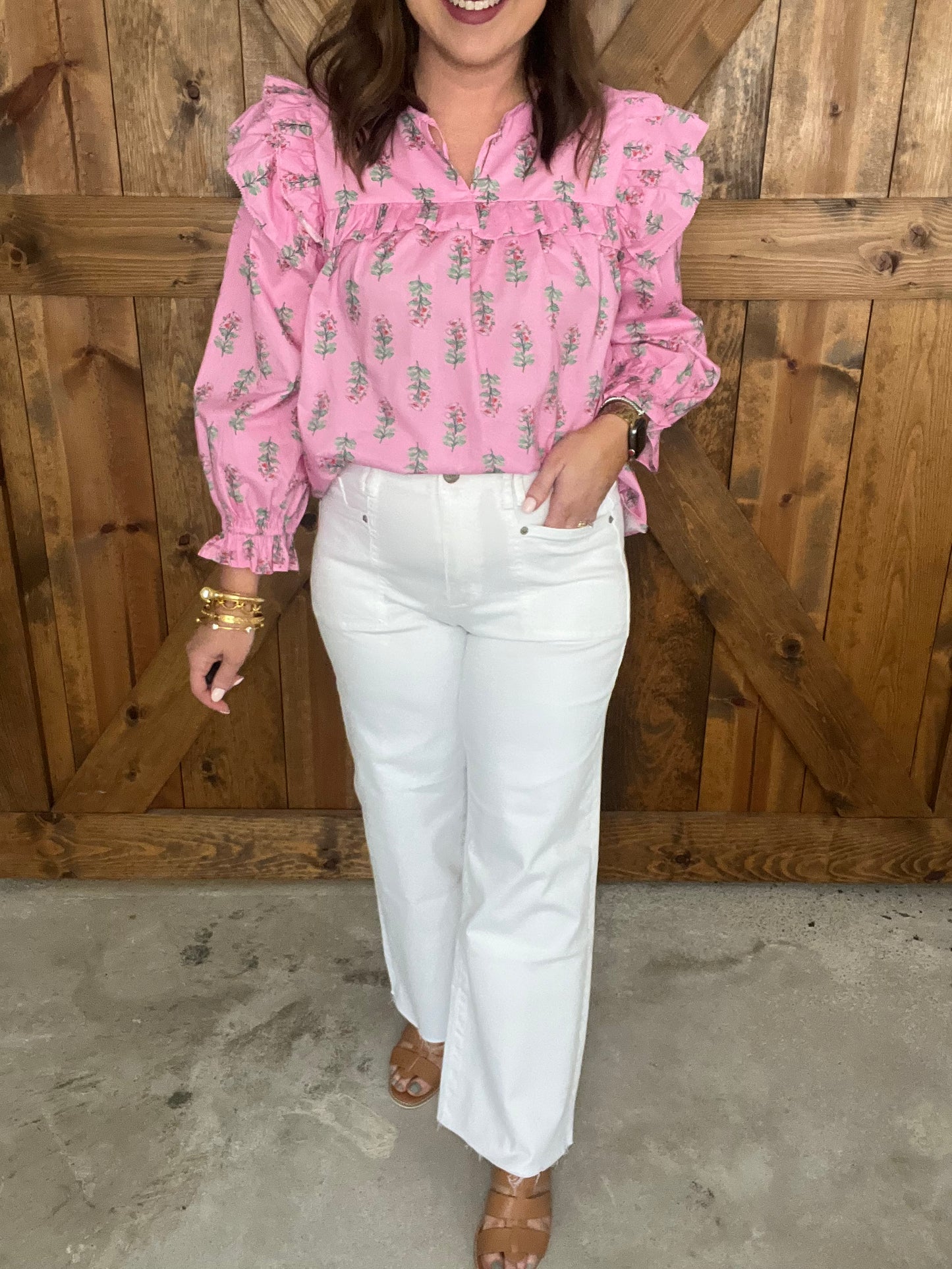High Rise Wide Leg Denim - White