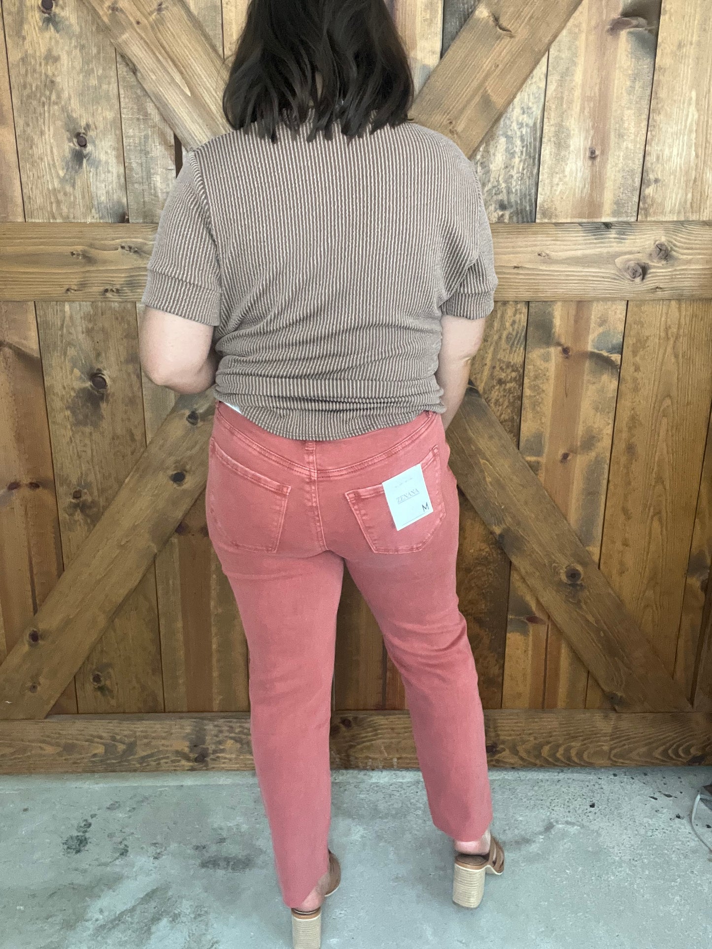 Colored Straight Crop - Cabernet